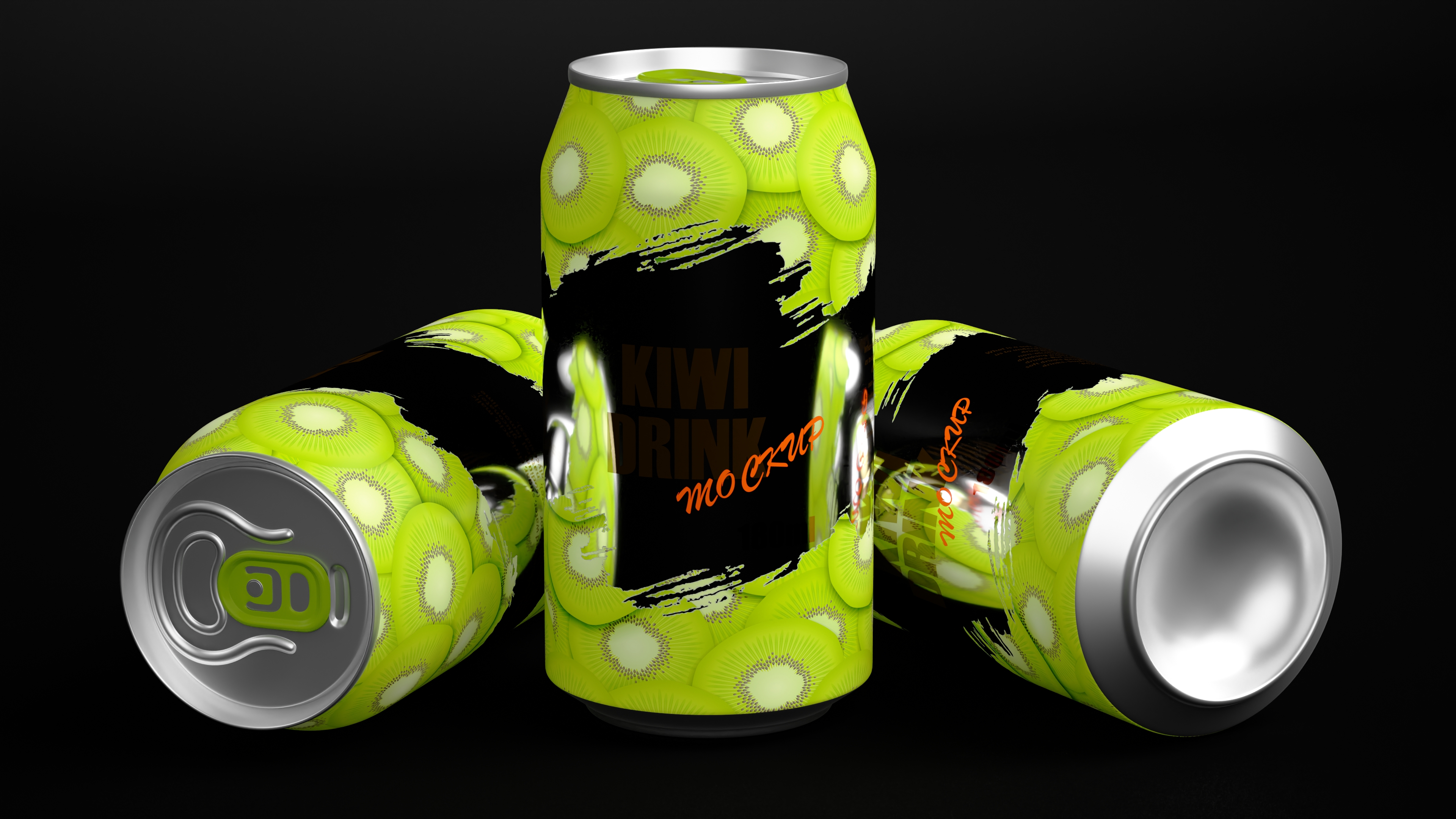 Kiwi Drink Can Mockup 180ml 3D