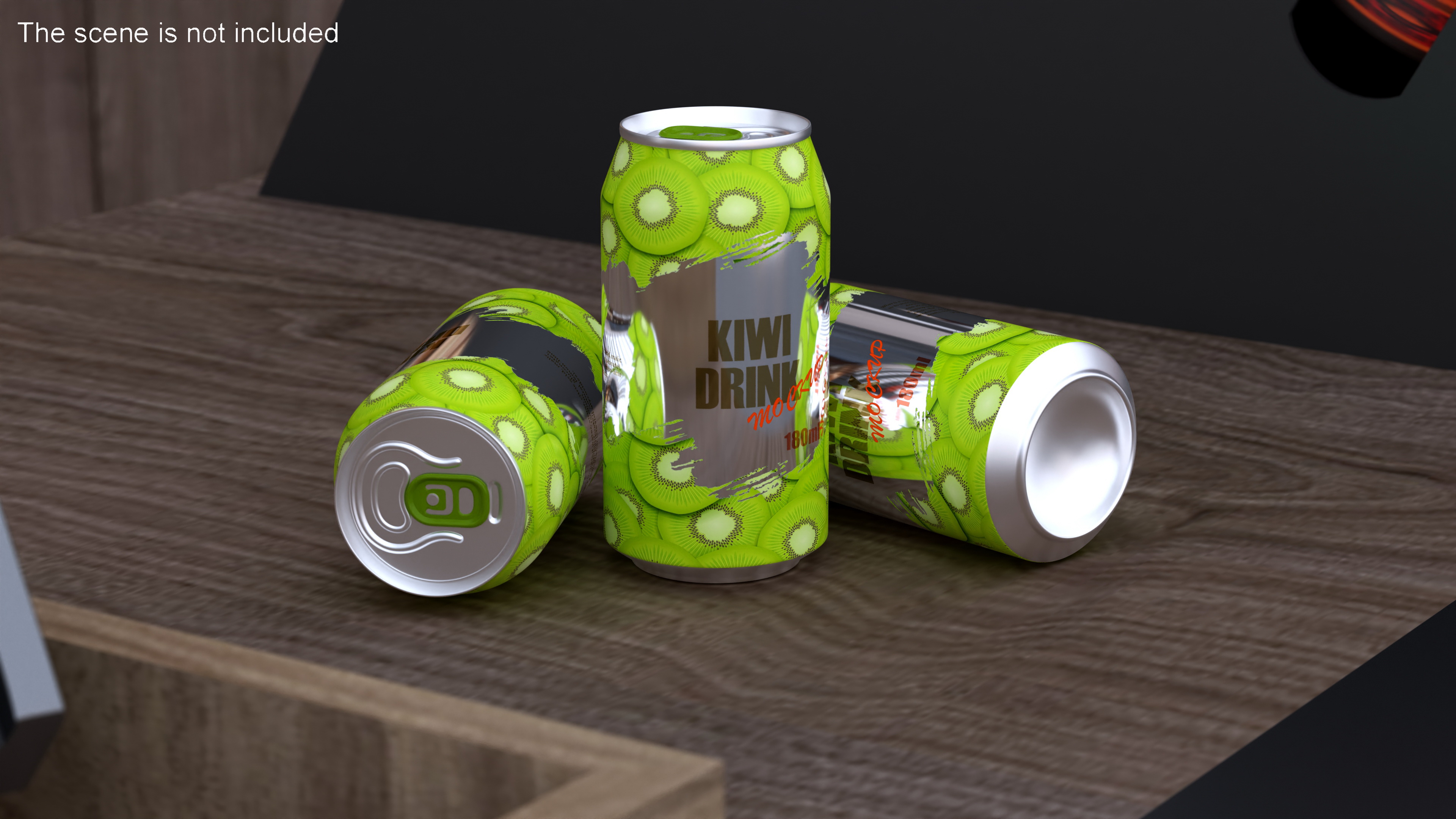 Kiwi Drink Can Mockup 180ml 3D
