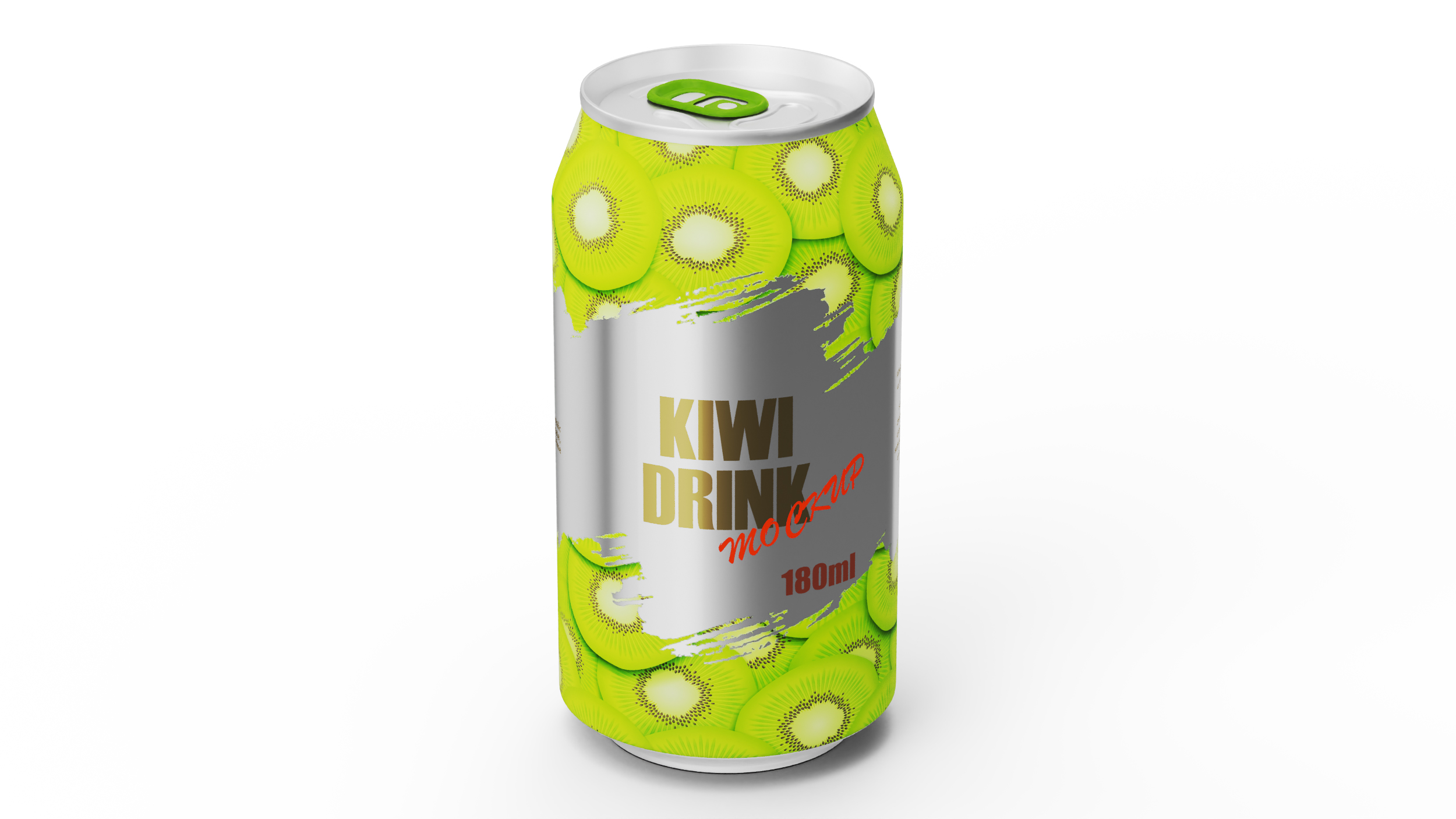 Kiwi Drink Can Mockup 180ml 3D