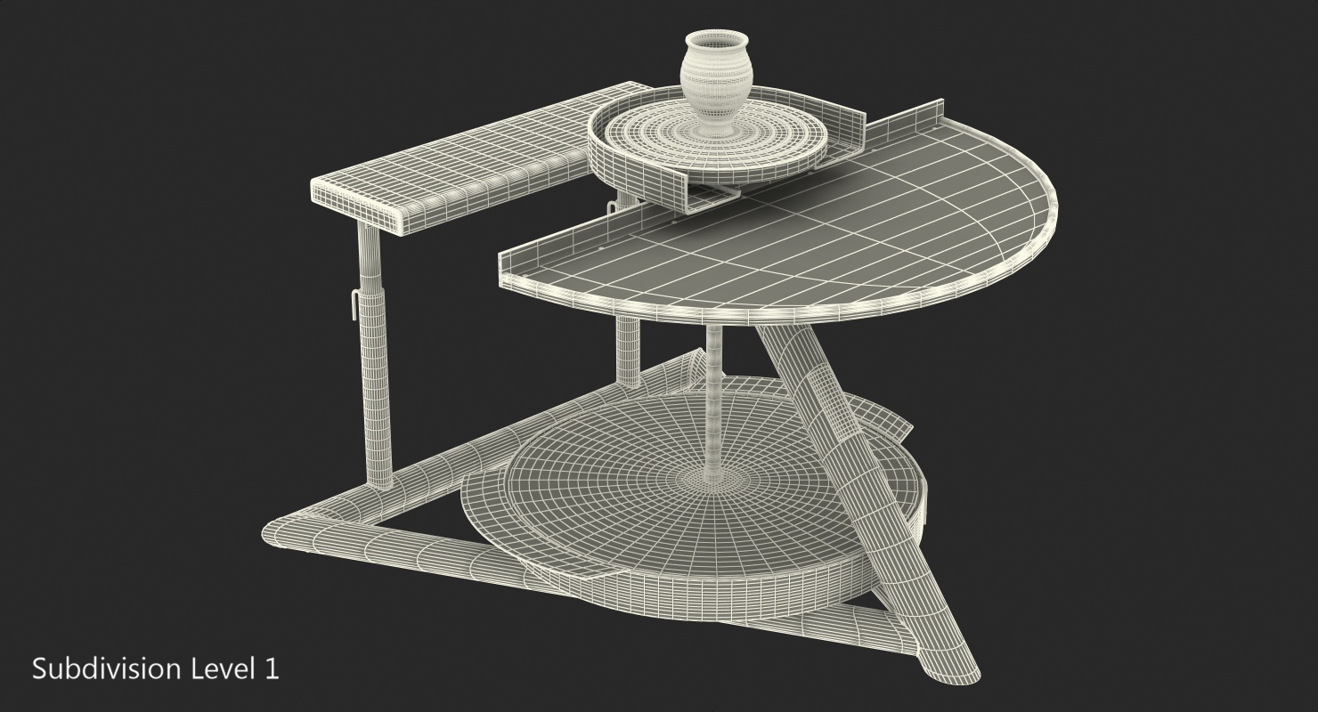 3D model Clay Pot on Pottery Wheel