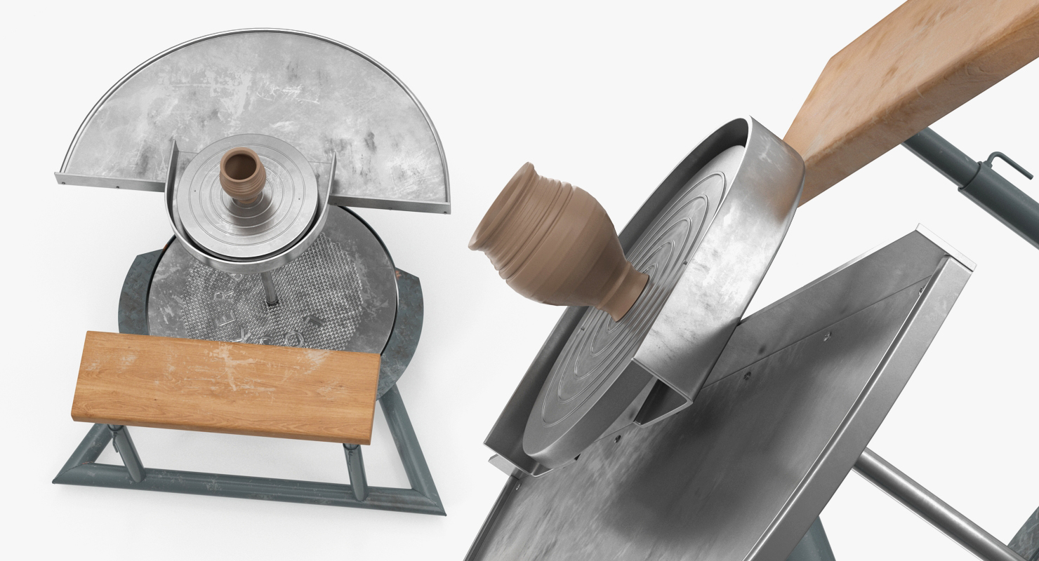 3D model Clay Pot on Pottery Wheel