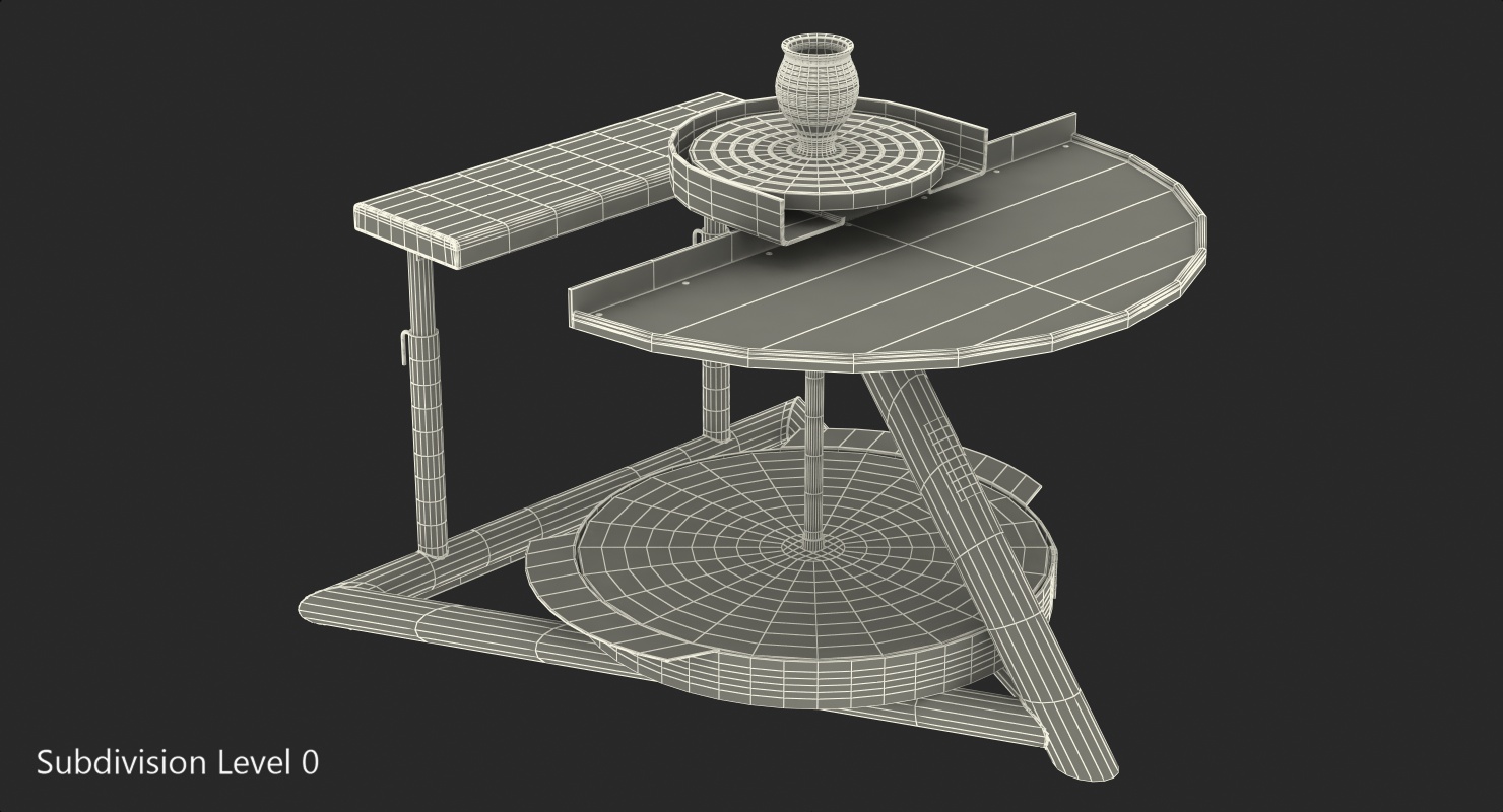 3D model Clay Pot on Pottery Wheel