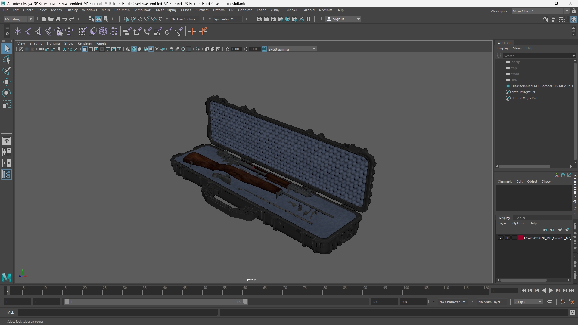 Disassembled M1 Garand US Rifle in Hard Case - view 11