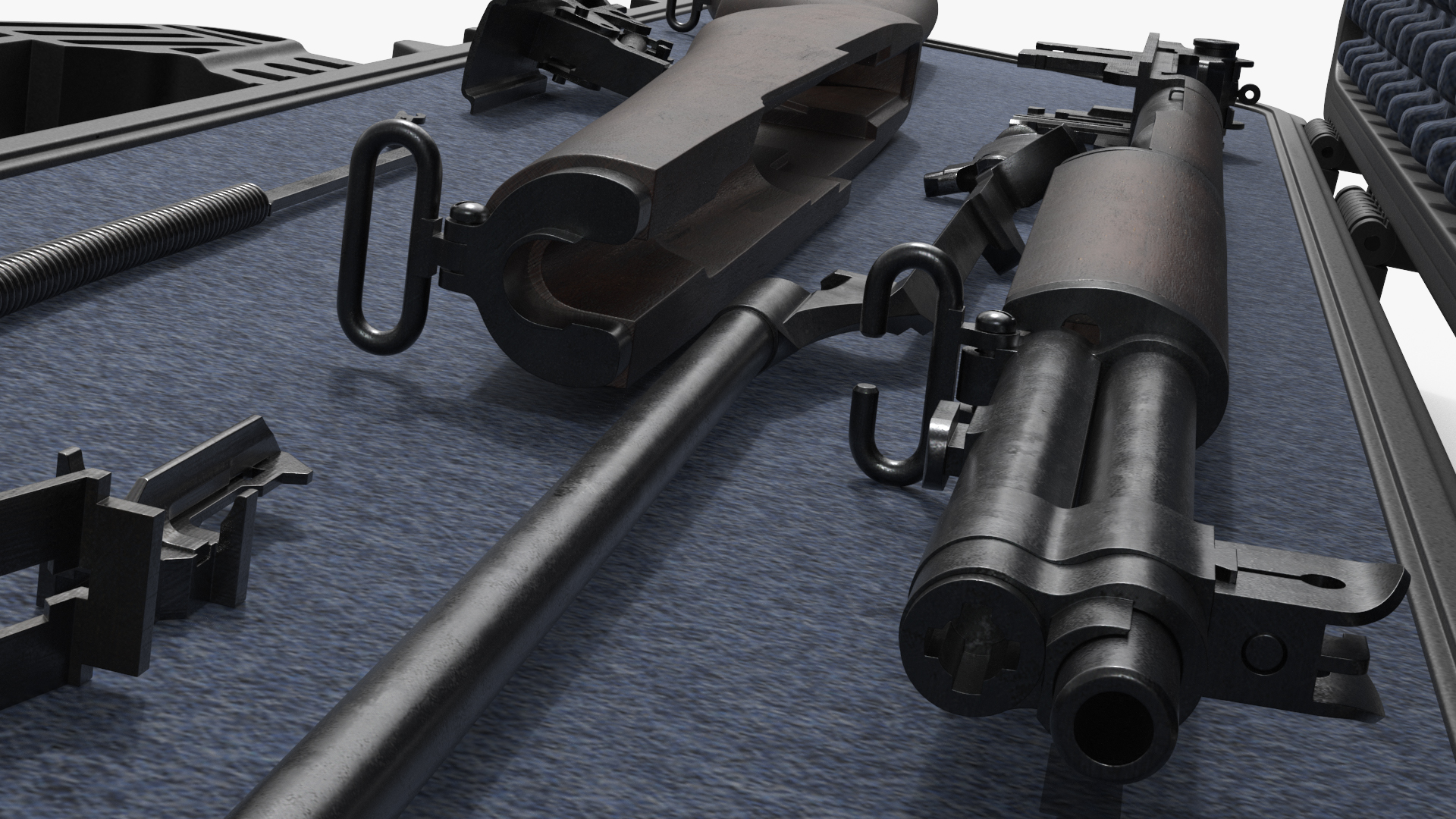 Disassembled M1 Garand US Rifle in Hard Case - view 8