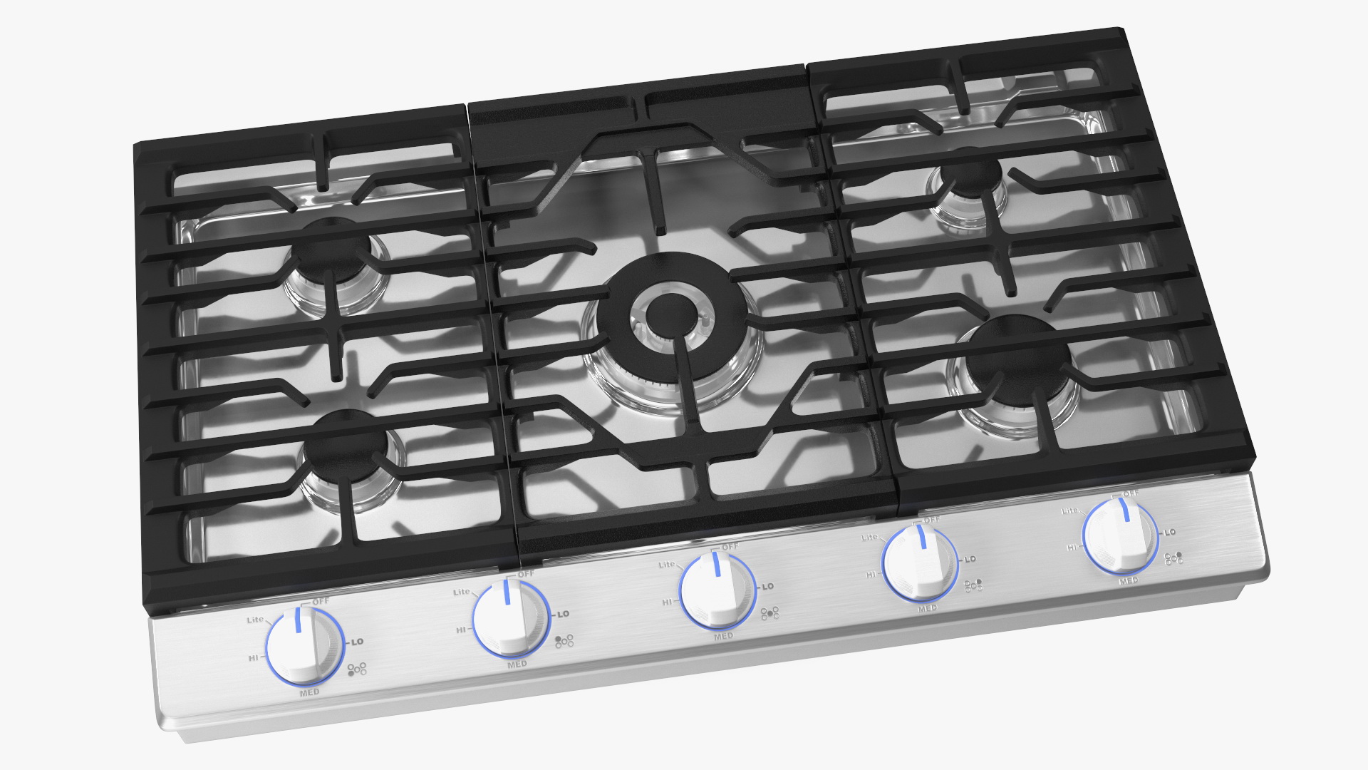 Smart Gas Countertop Stove White 3D