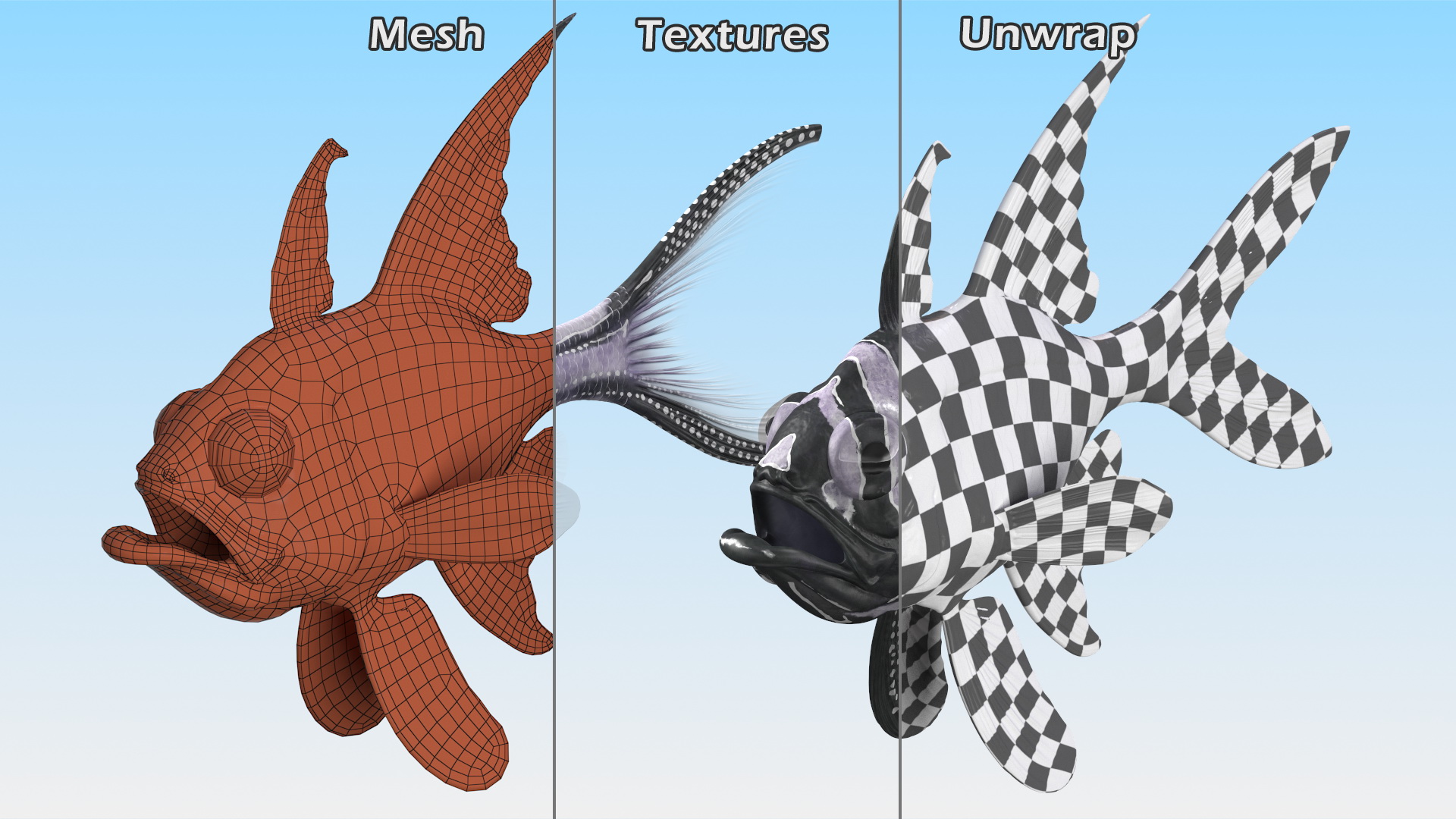 3D Longfin Cardinalfish Neutral Pose model