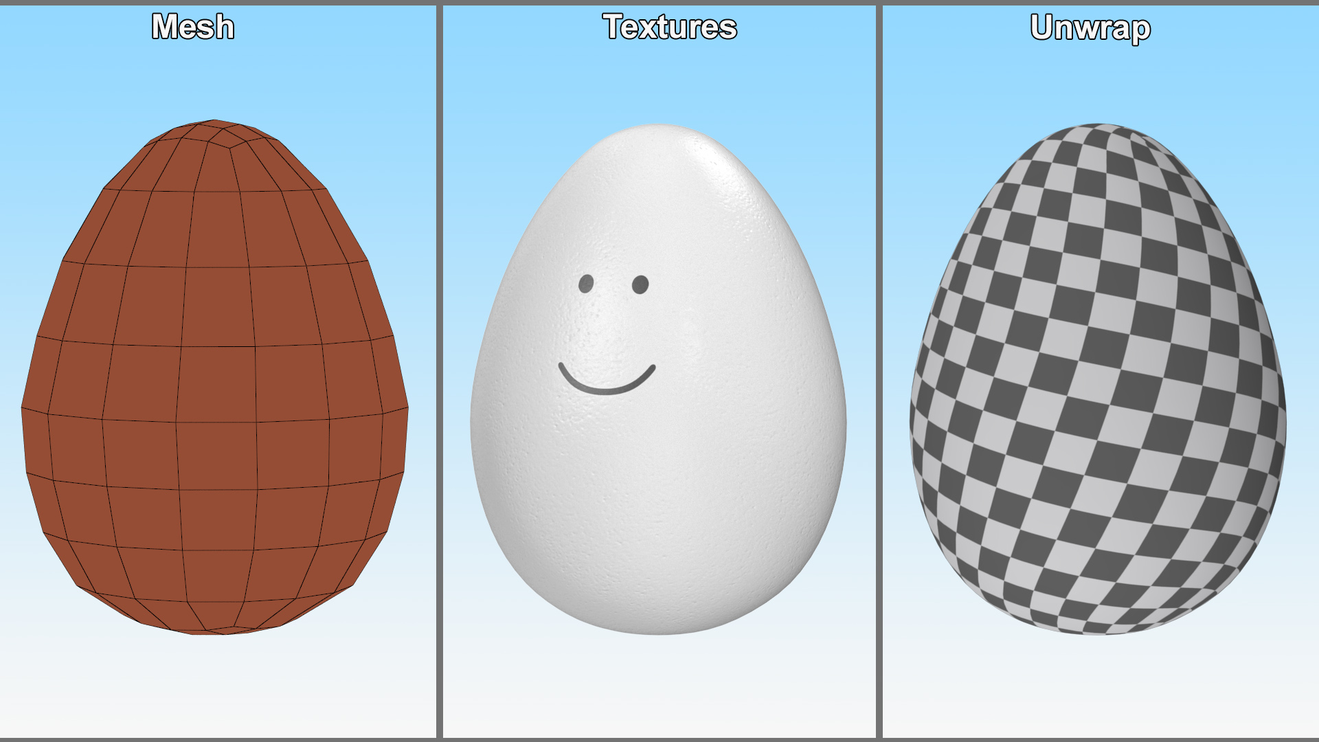 3D model Egg Smiley Face