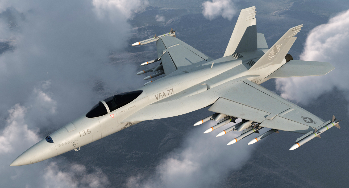 3D Fighter FA 18EF Super Hornet model