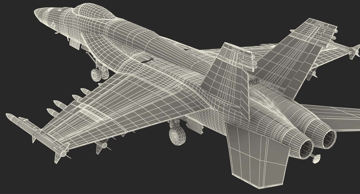 3D Fighter FA 18EF Super Hornet model