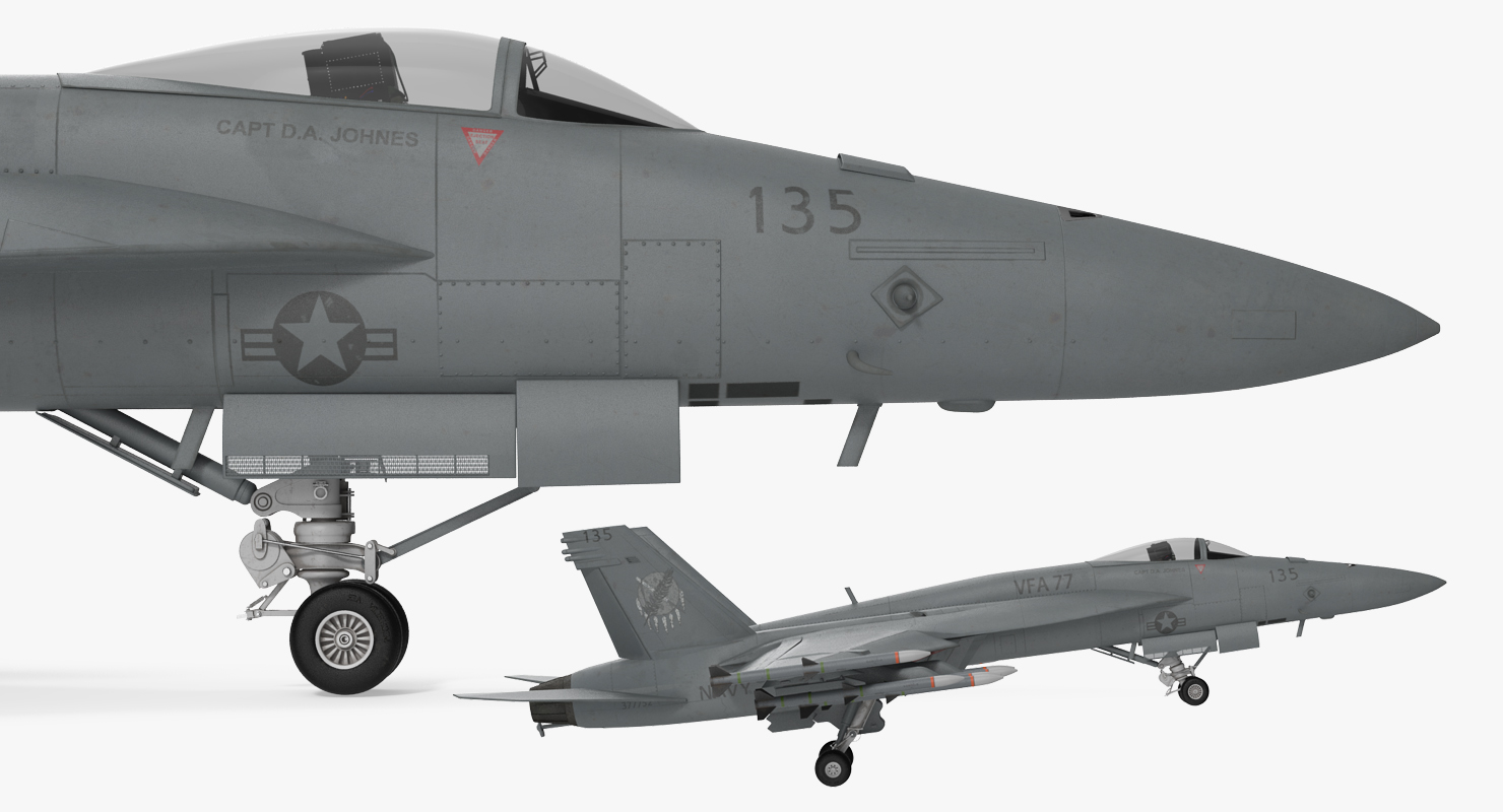 3D Fighter FA 18EF Super Hornet model