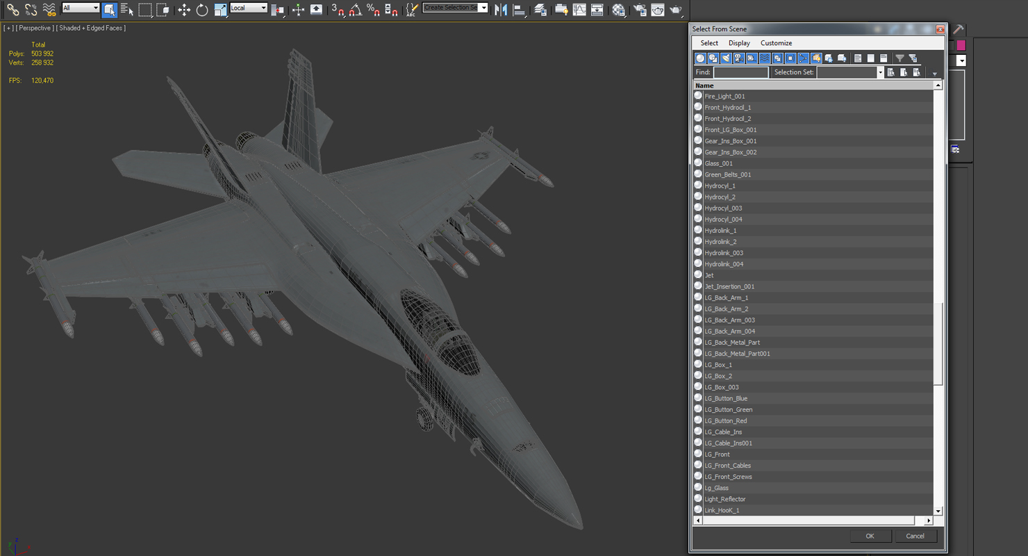 3D Fighter FA 18EF Super Hornet model