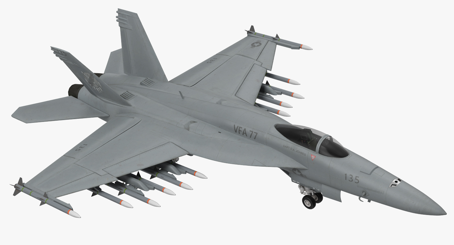 3D Fighter FA 18EF Super Hornet model