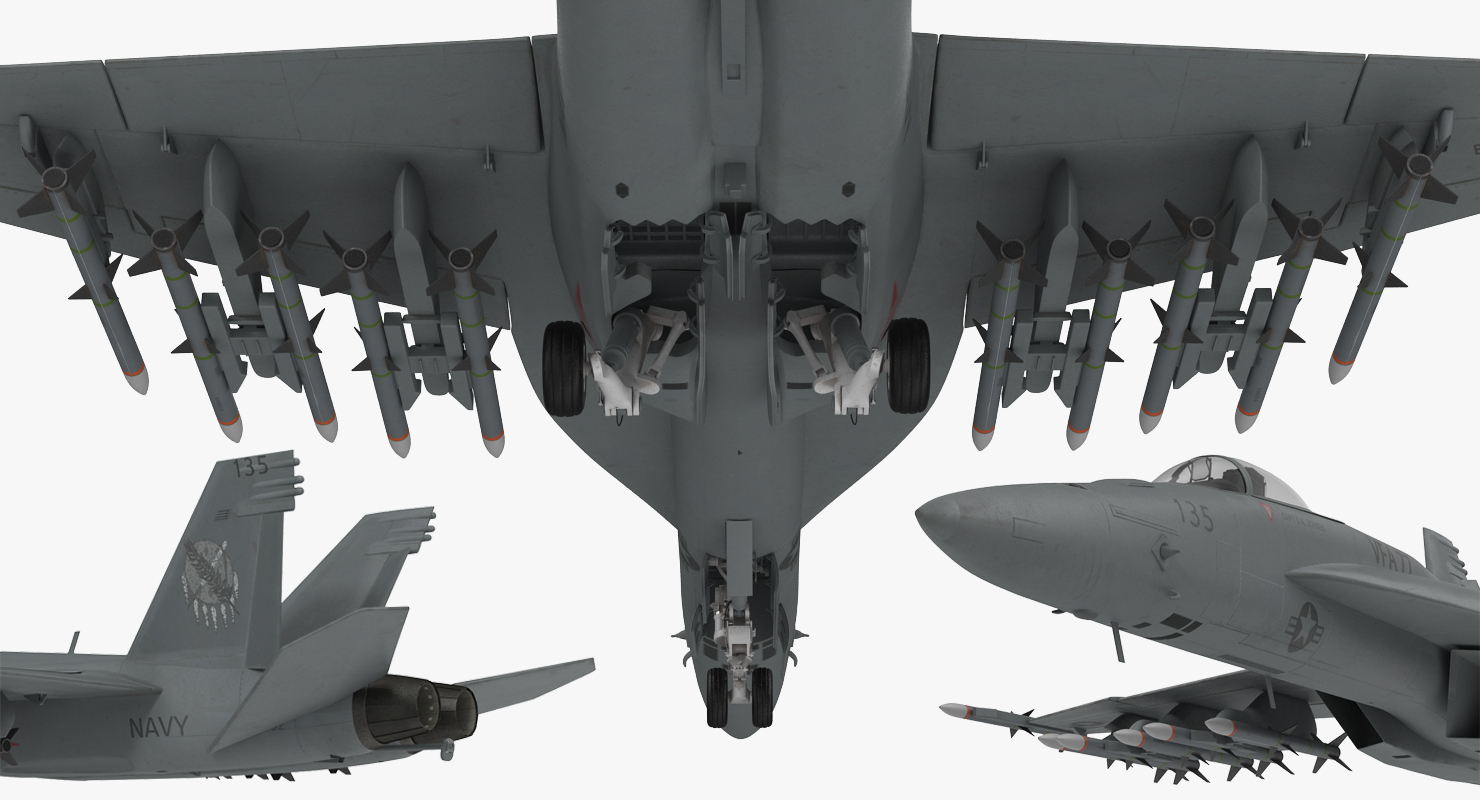3D Fighter FA 18EF Super Hornet model