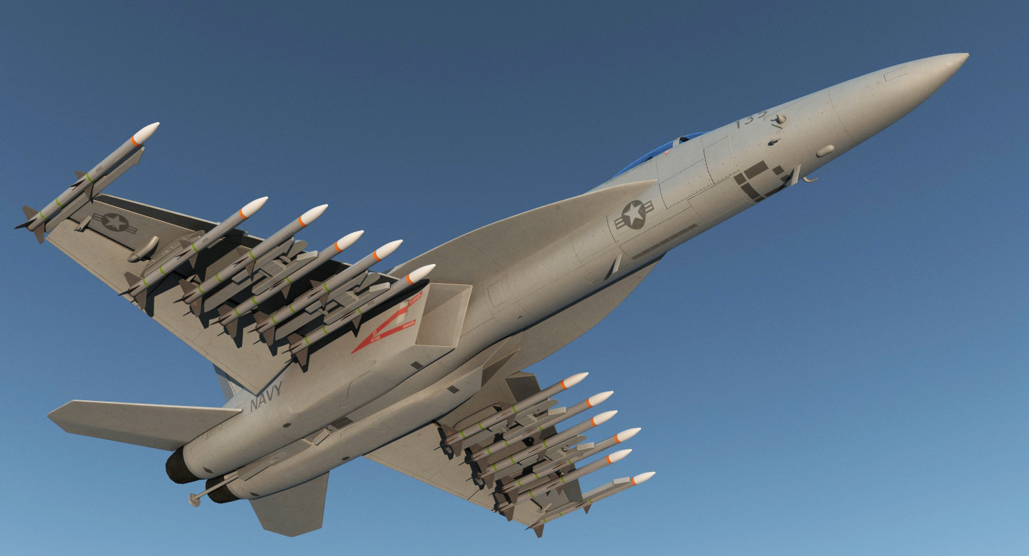 3D Fighter FA 18EF Super Hornet model