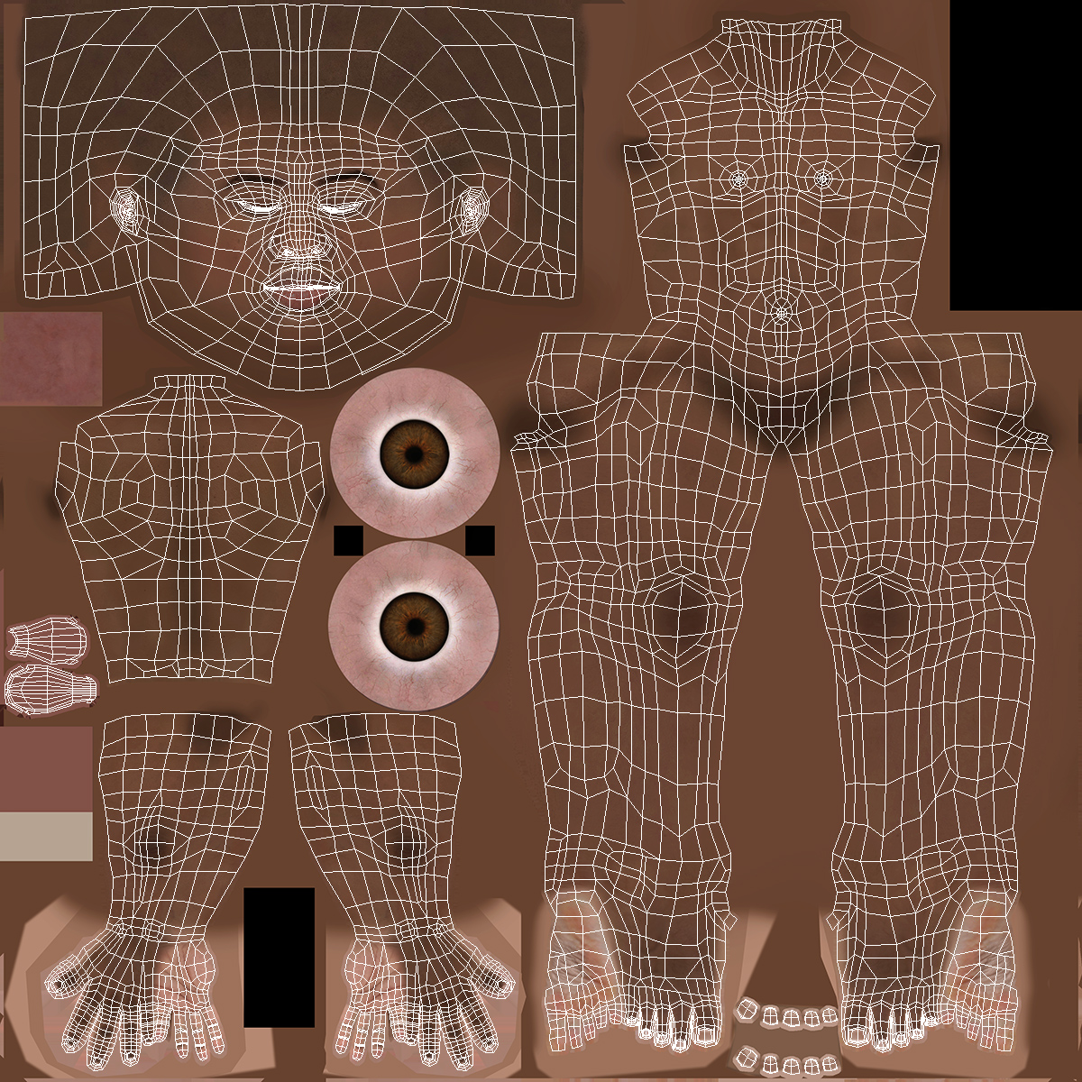 Light Skin Young Man T Pose 3D