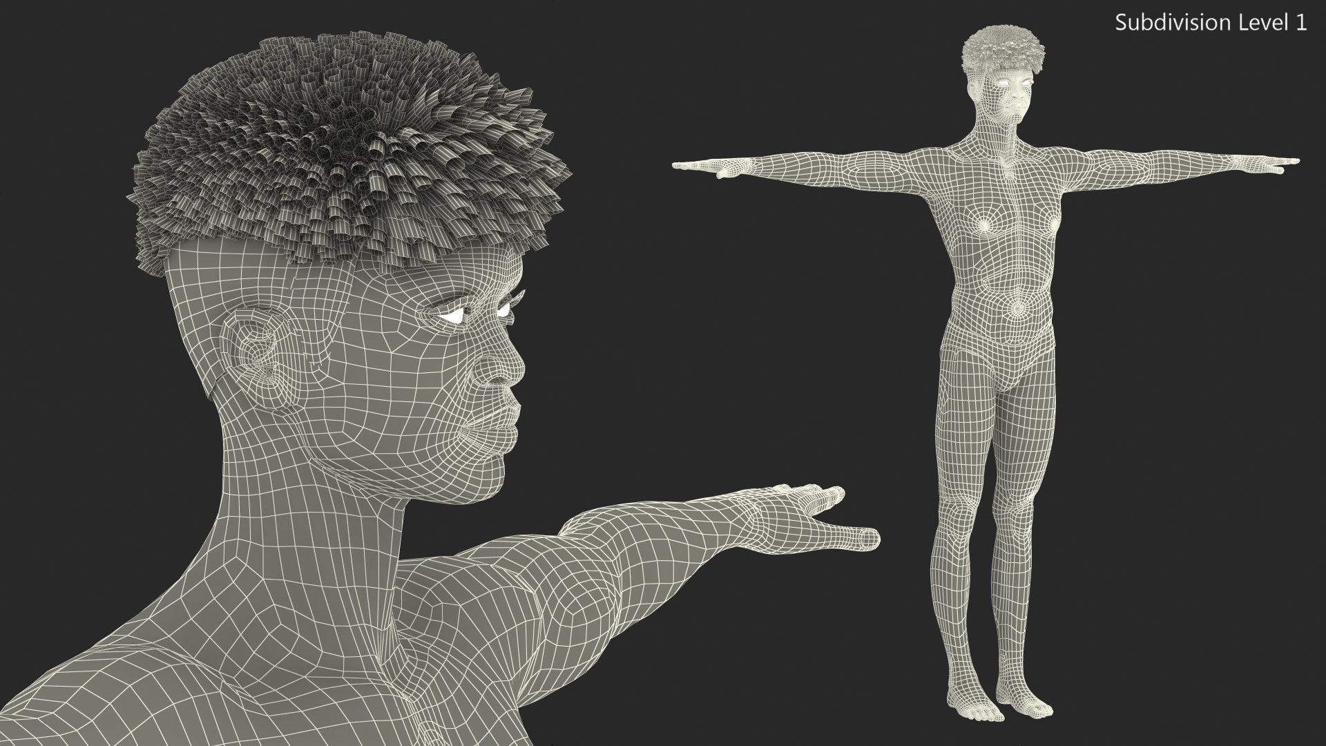Light Skin Young Man T Pose 3D
