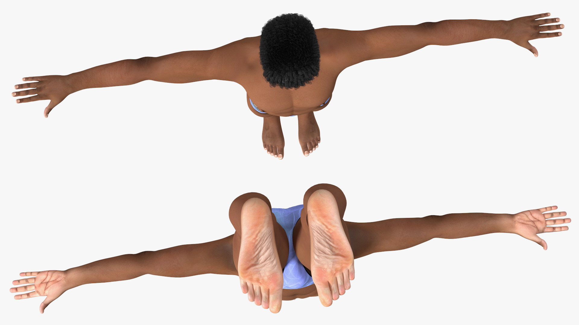 Light Skin Young Man T Pose 3D