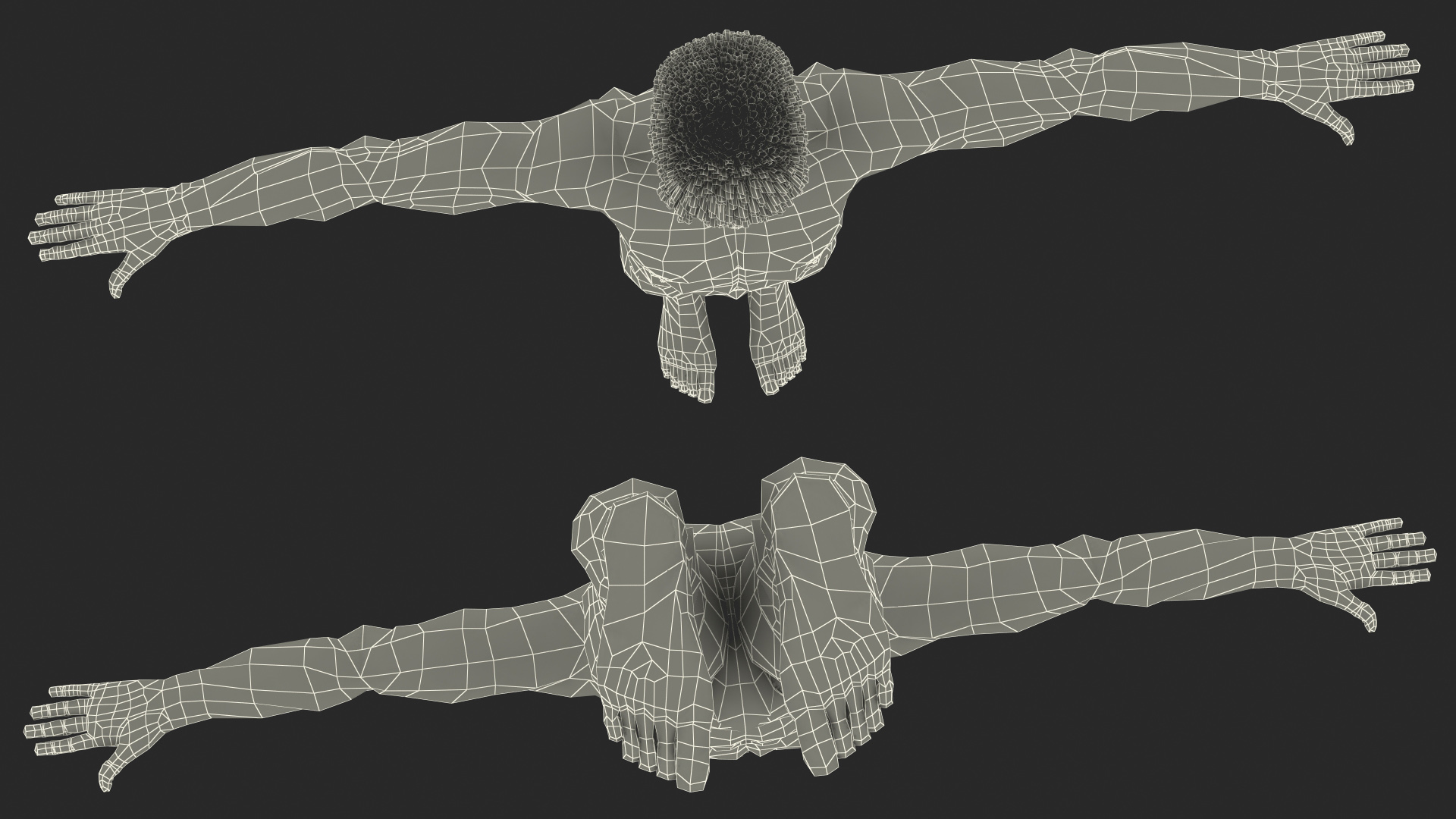 Light Skin Young Man T Pose 3D