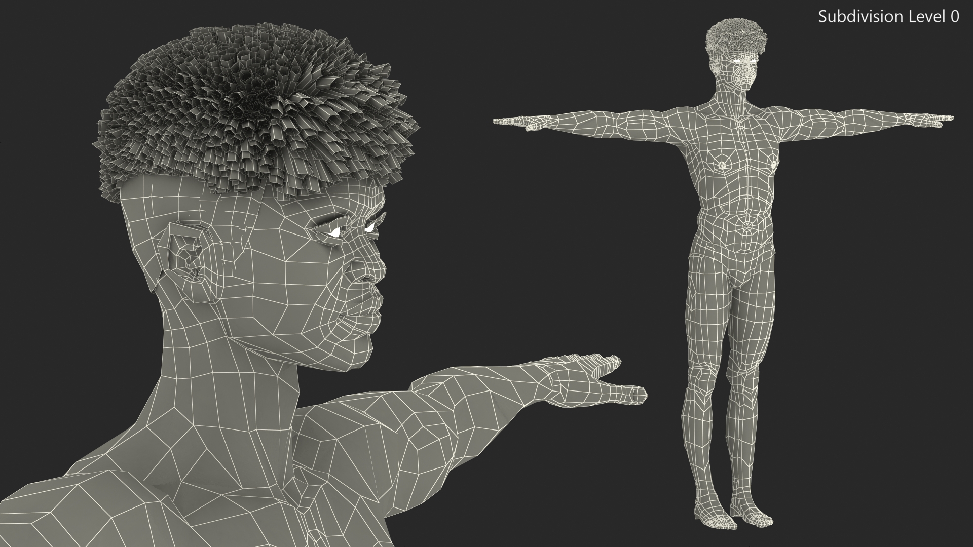 Light Skin Young Man T Pose 3D