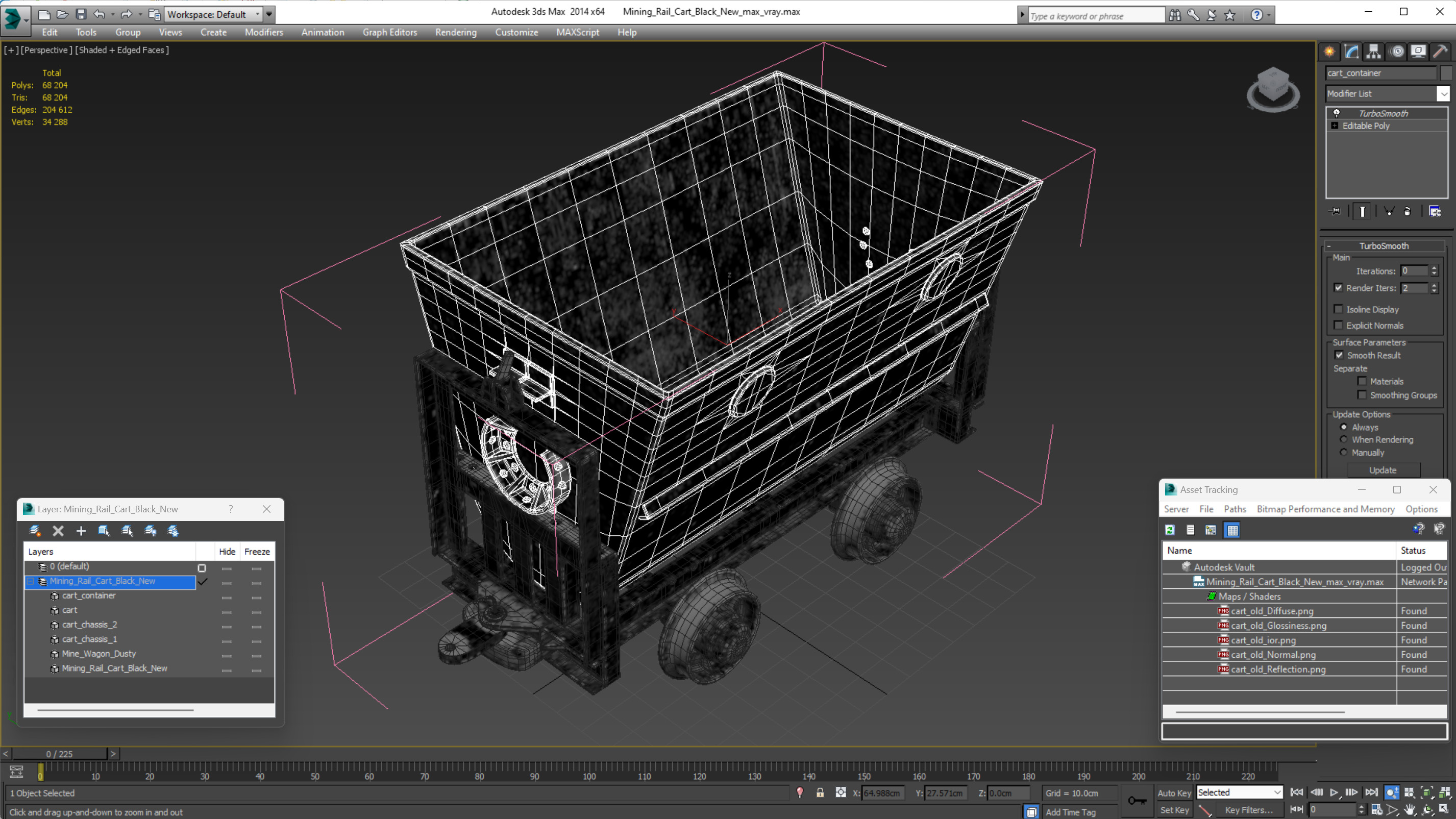 Mine Wagon Dusty Black 3D
