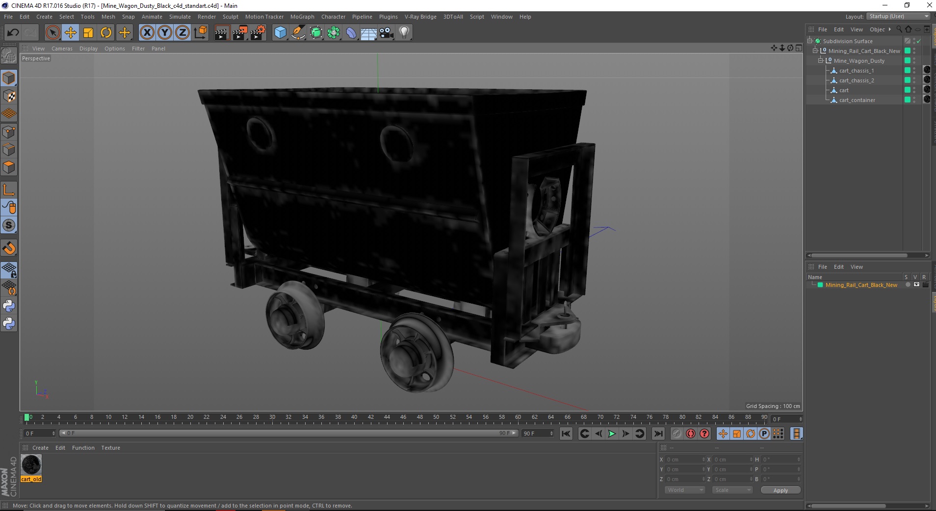 Mine Wagon Dusty Black 3D