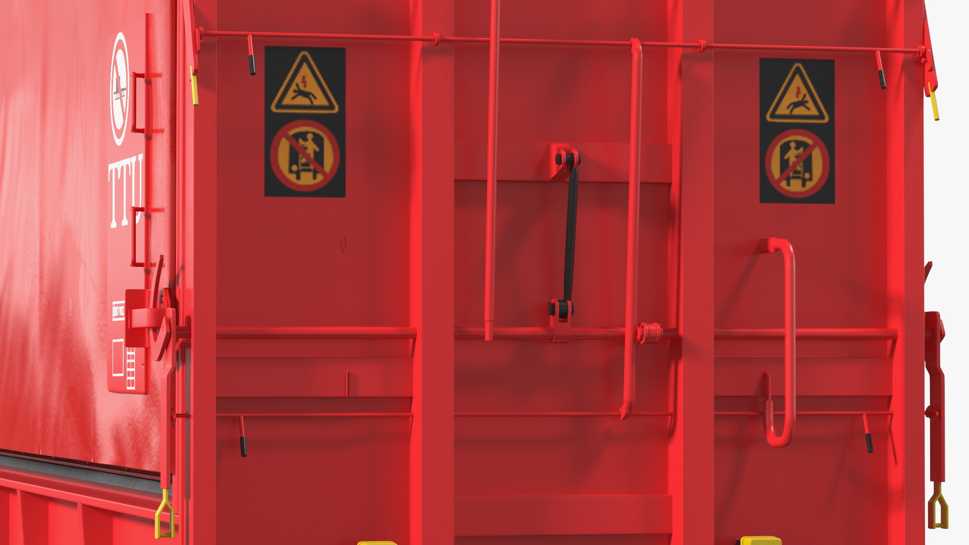 DB Cargo Coil Transporter Tarpaulin Freight Wagon Closed Clean 3D