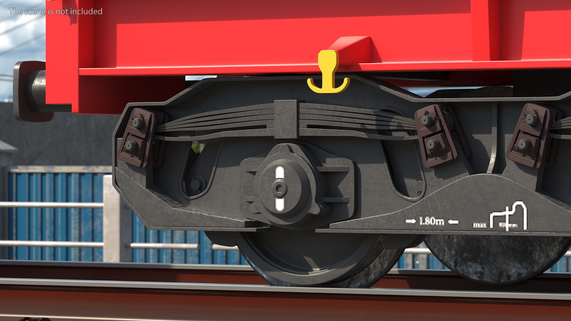 DB Cargo Coil Transporter Tarpaulin Freight Wagon Closed Clean 3D