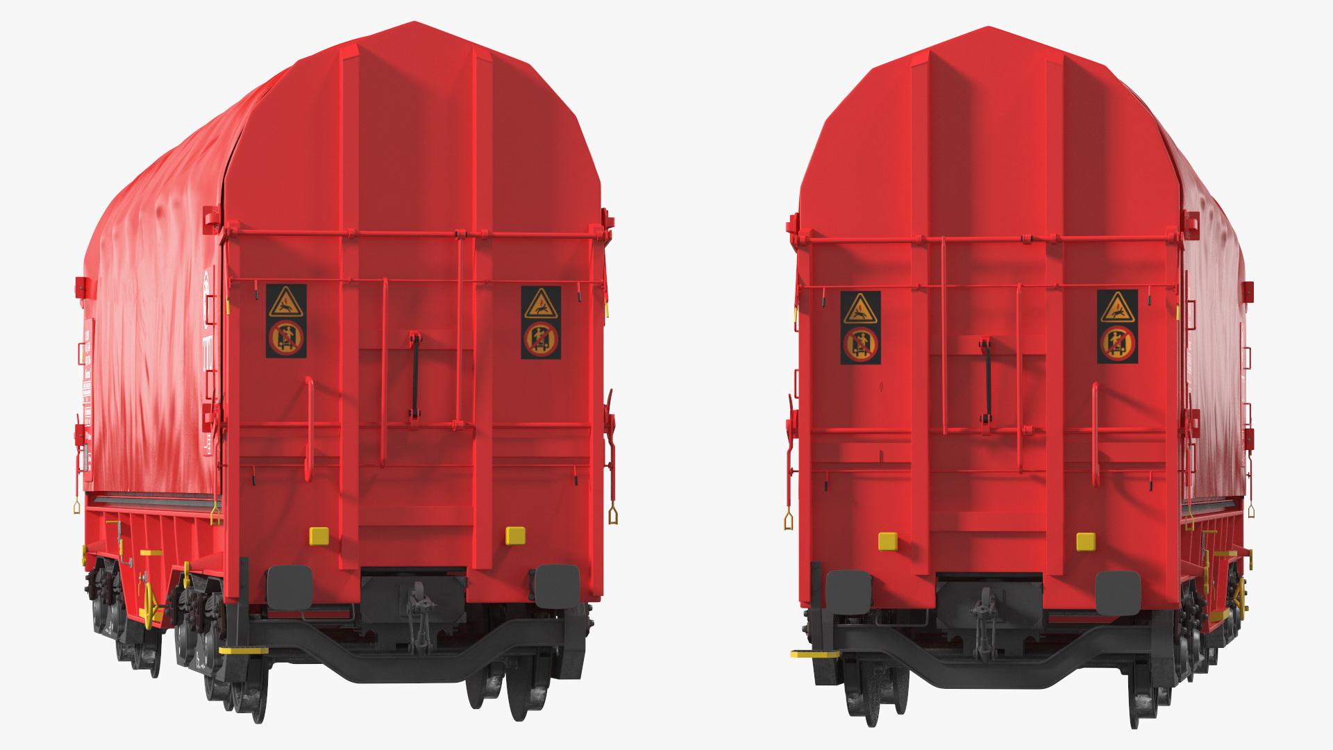 DB Cargo Coil Transporter Tarpaulin Freight Wagon Closed Clean 3D