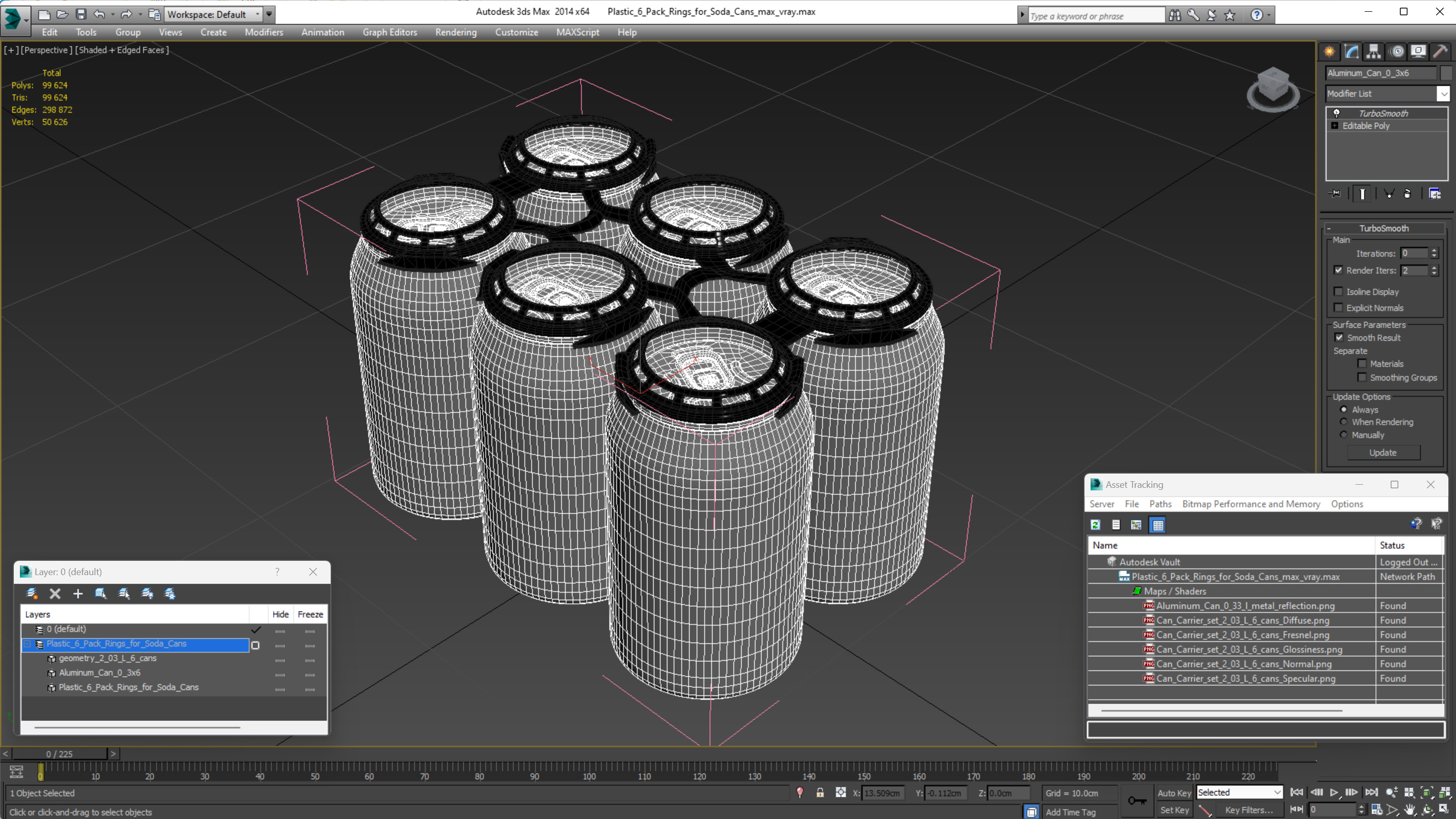 Plastic 6 Pack Rings for Soda Cans 3D model