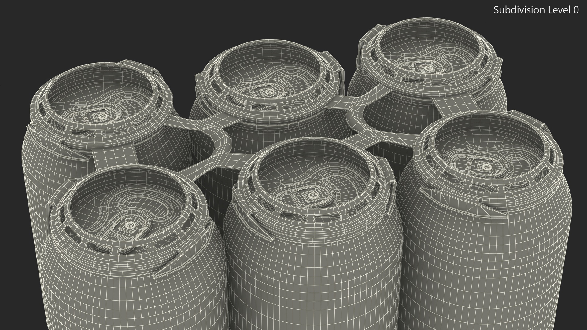 Plastic 6 Pack Rings for Soda Cans 3D model