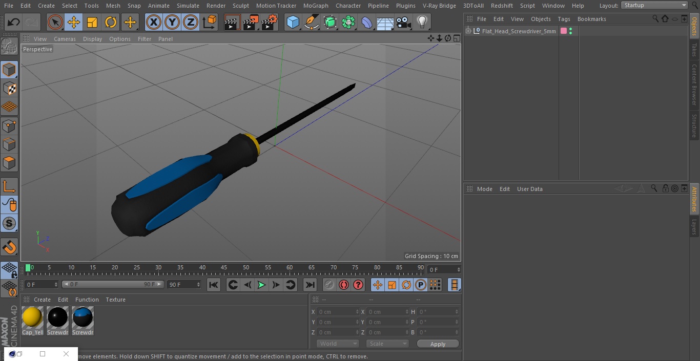 3D model Flat Head Screwdriver 5mm