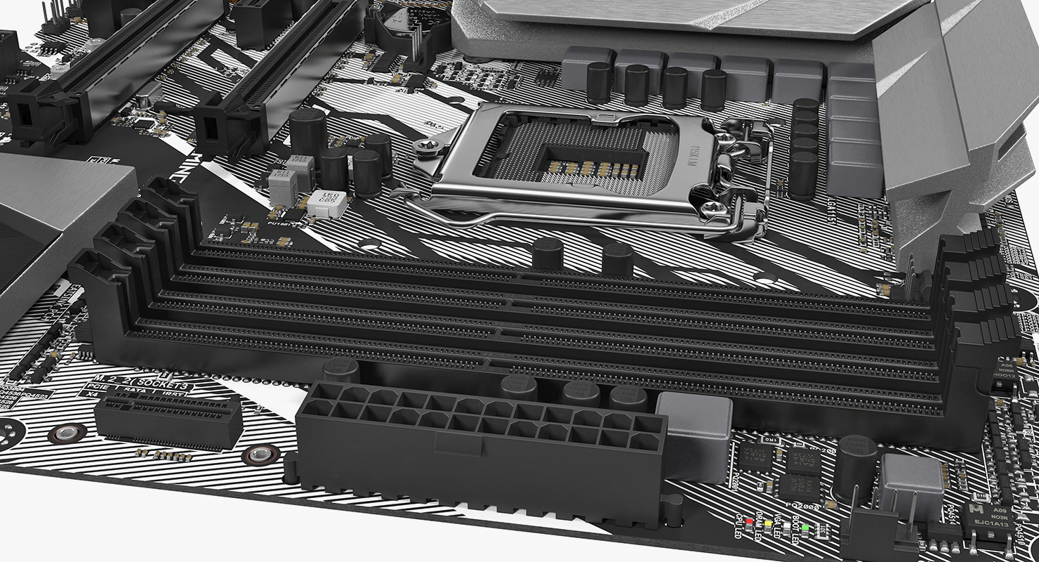 3D ASUS ROG Strix Z370-G Motherboard model