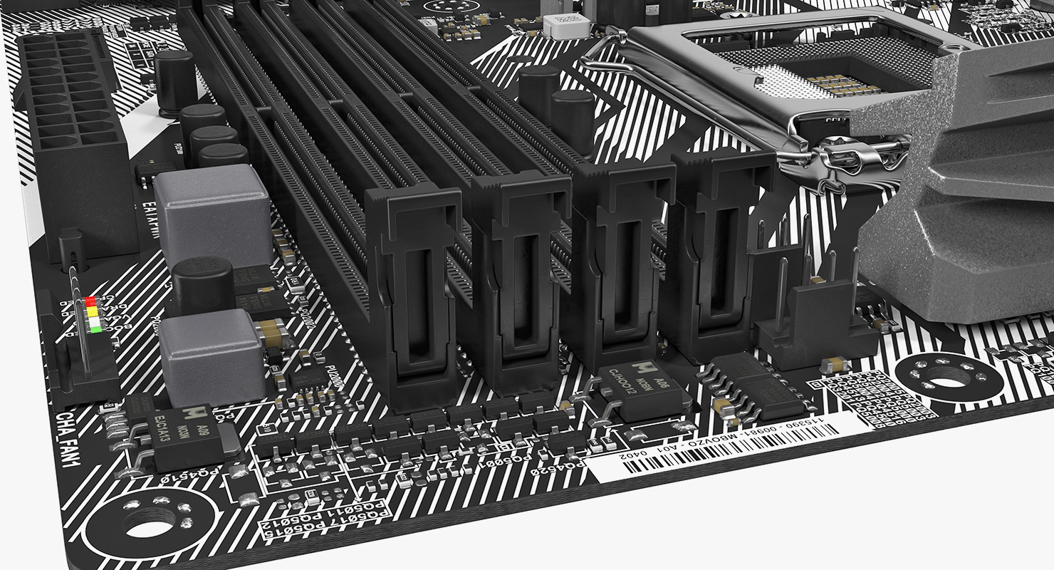 3D ASUS ROG Strix Z370-G Motherboard model