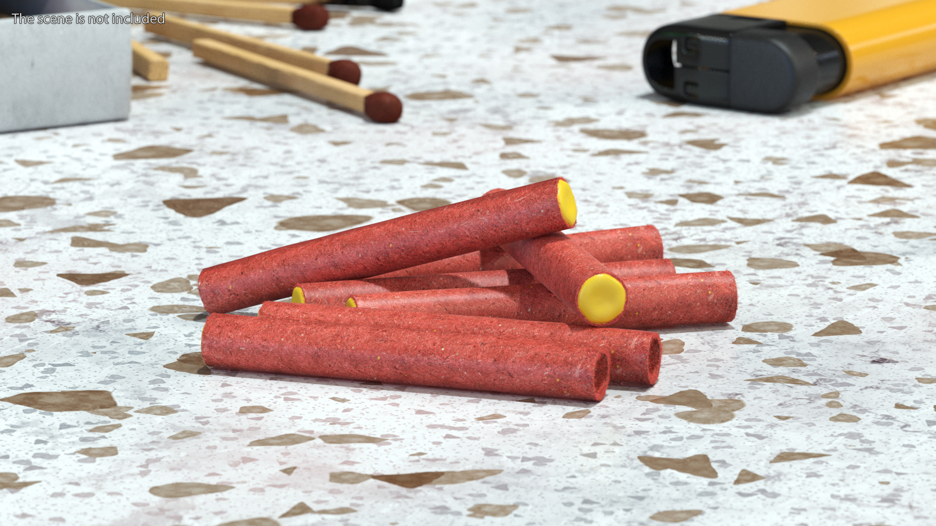 Pile of Firecrackers Fur 3D model
