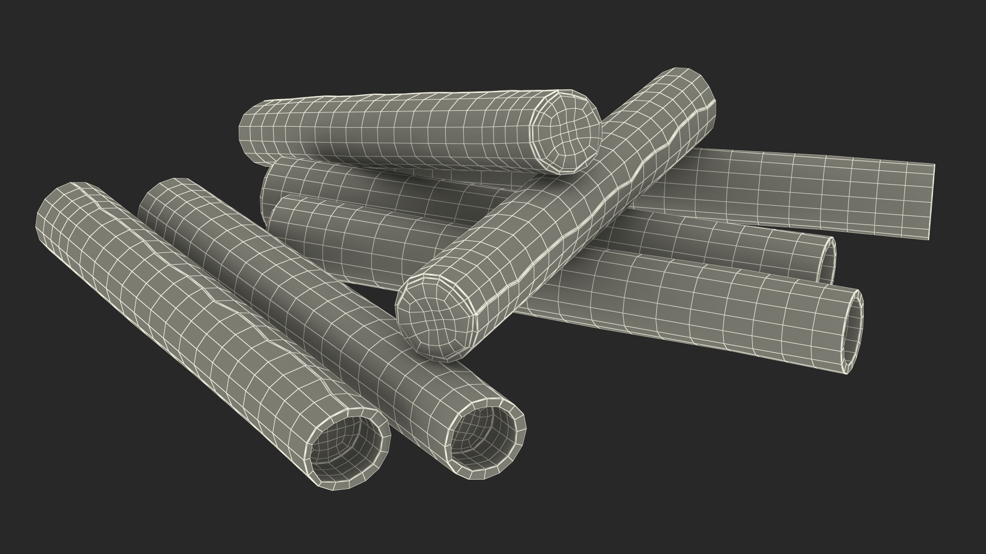 Pile of Firecrackers Fur 3D model