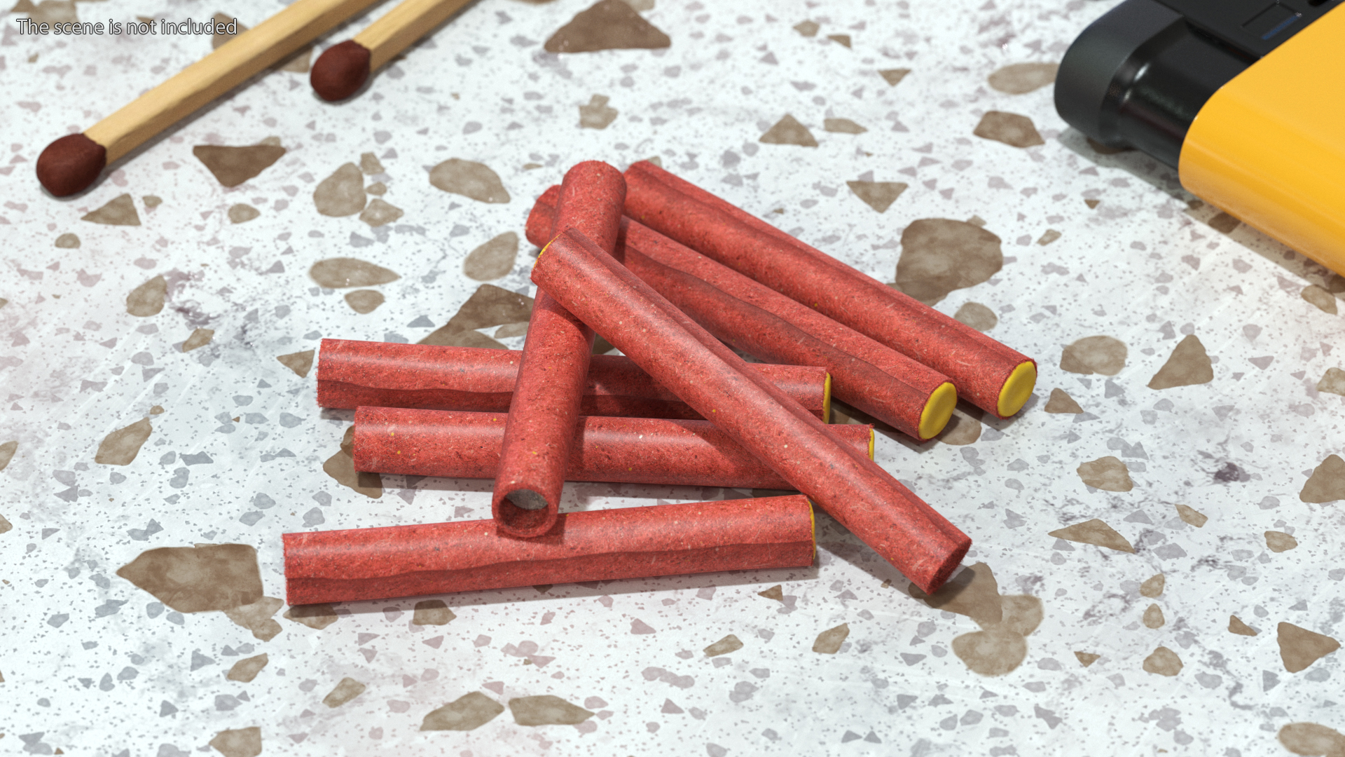Pile of Firecrackers Fur 3D model