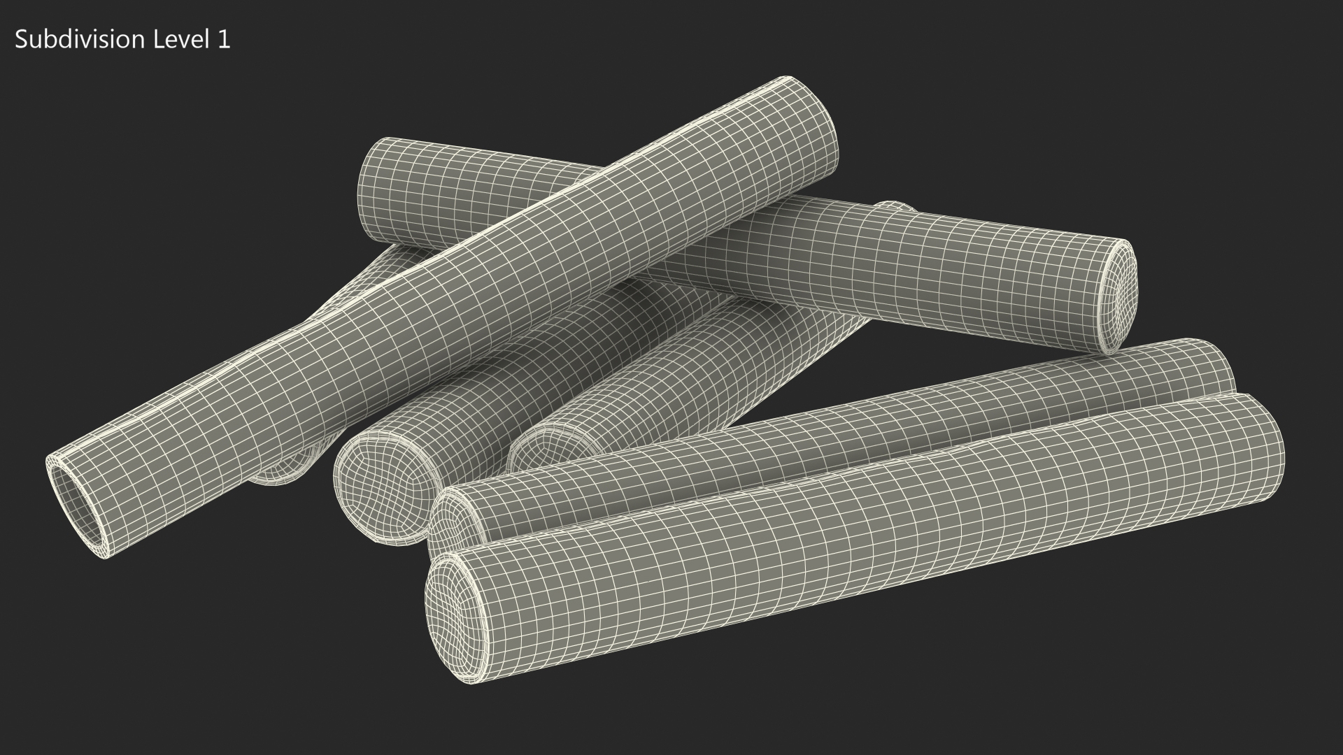 Pile of Firecrackers Fur 3D model