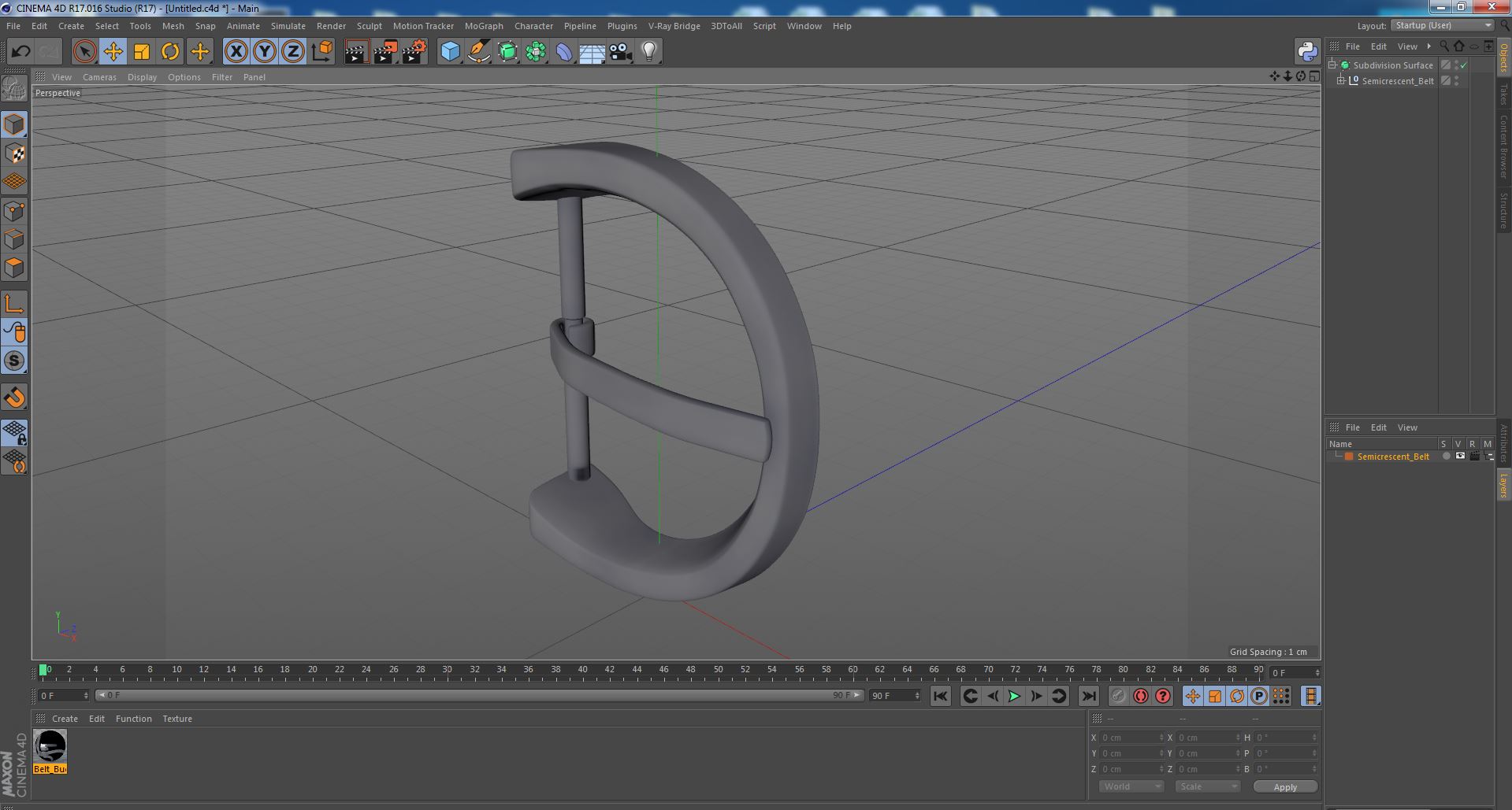 Semicrescent Belt 3D