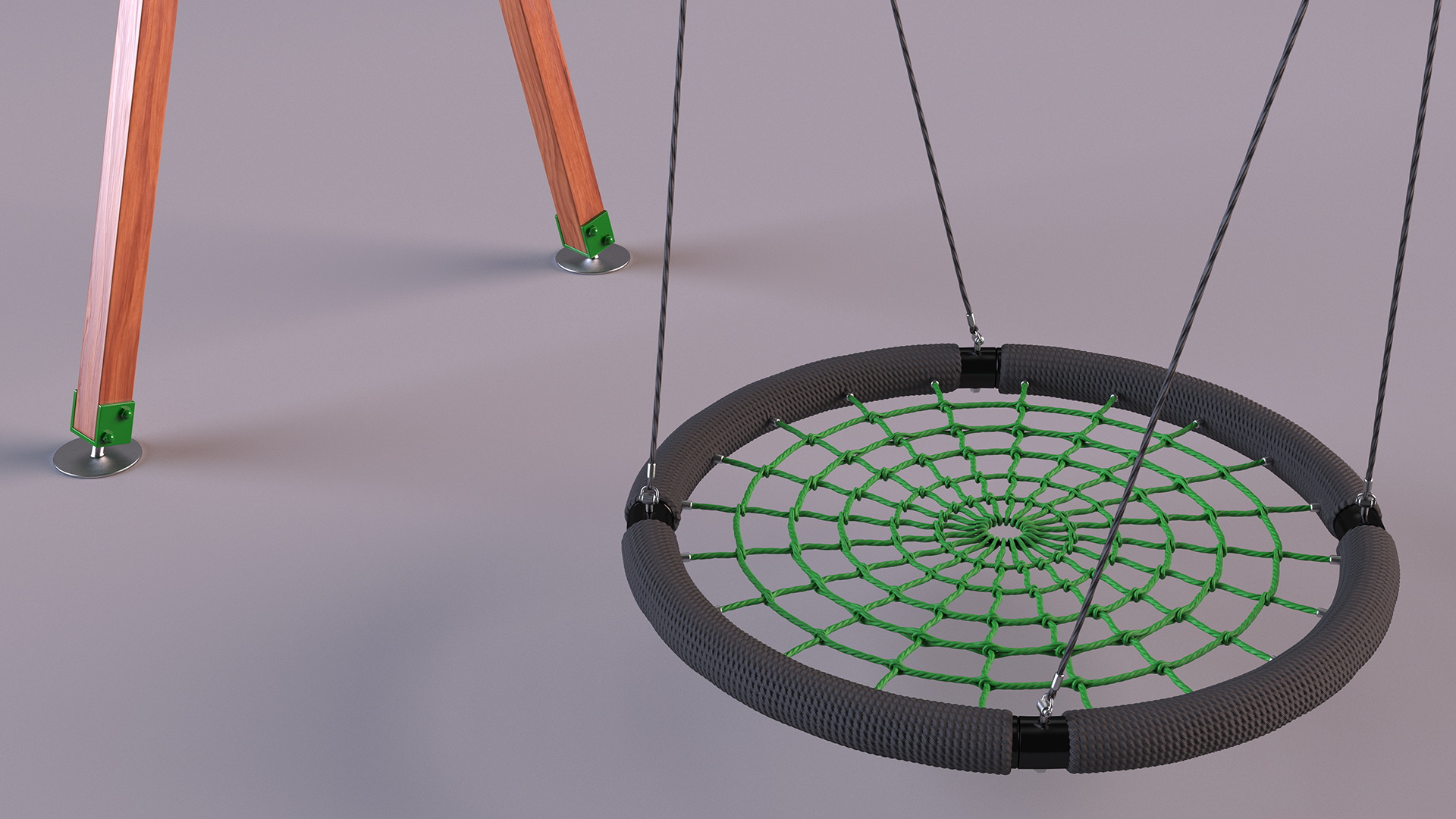 Nest Saucer Web Swing Green 3D