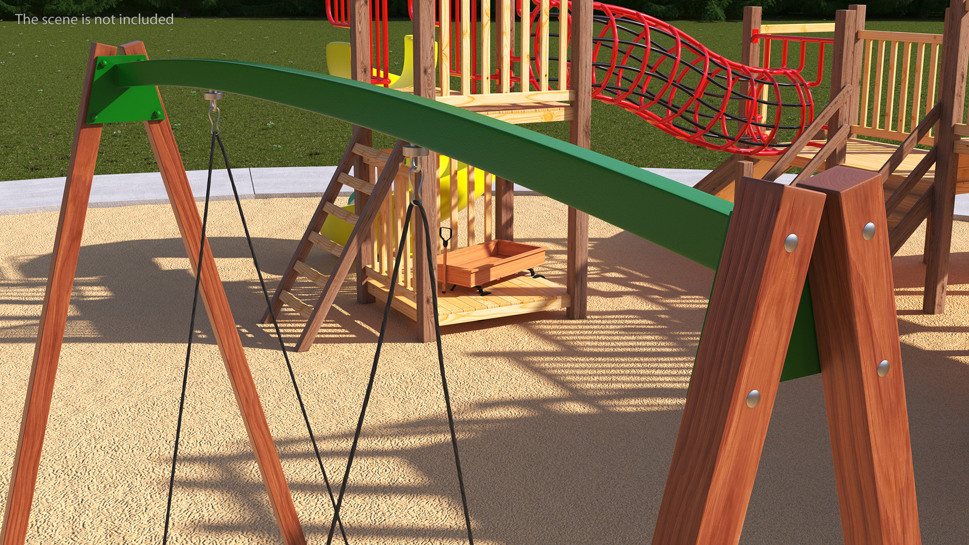 Nest Saucer Web Swing Green 3D