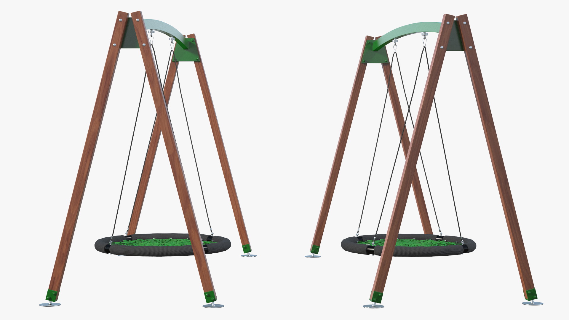 Nest Saucer Web Swing Green 3D