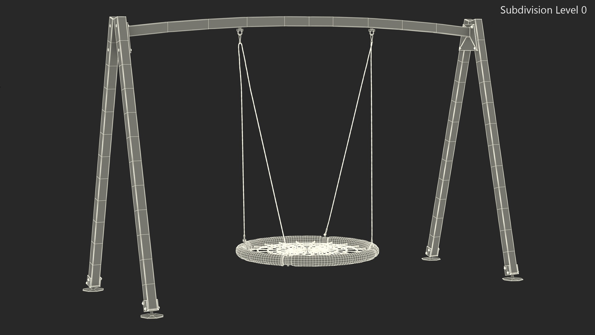 Nest Saucer Web Swing Green 3D
