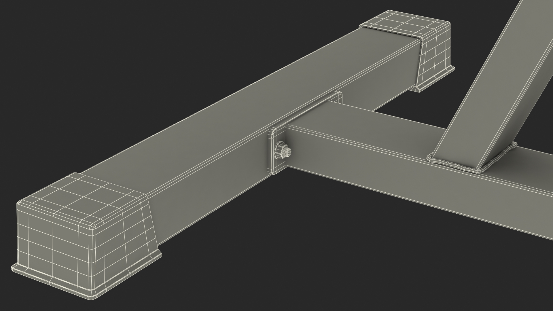Hyperextension Bench Red 3D model