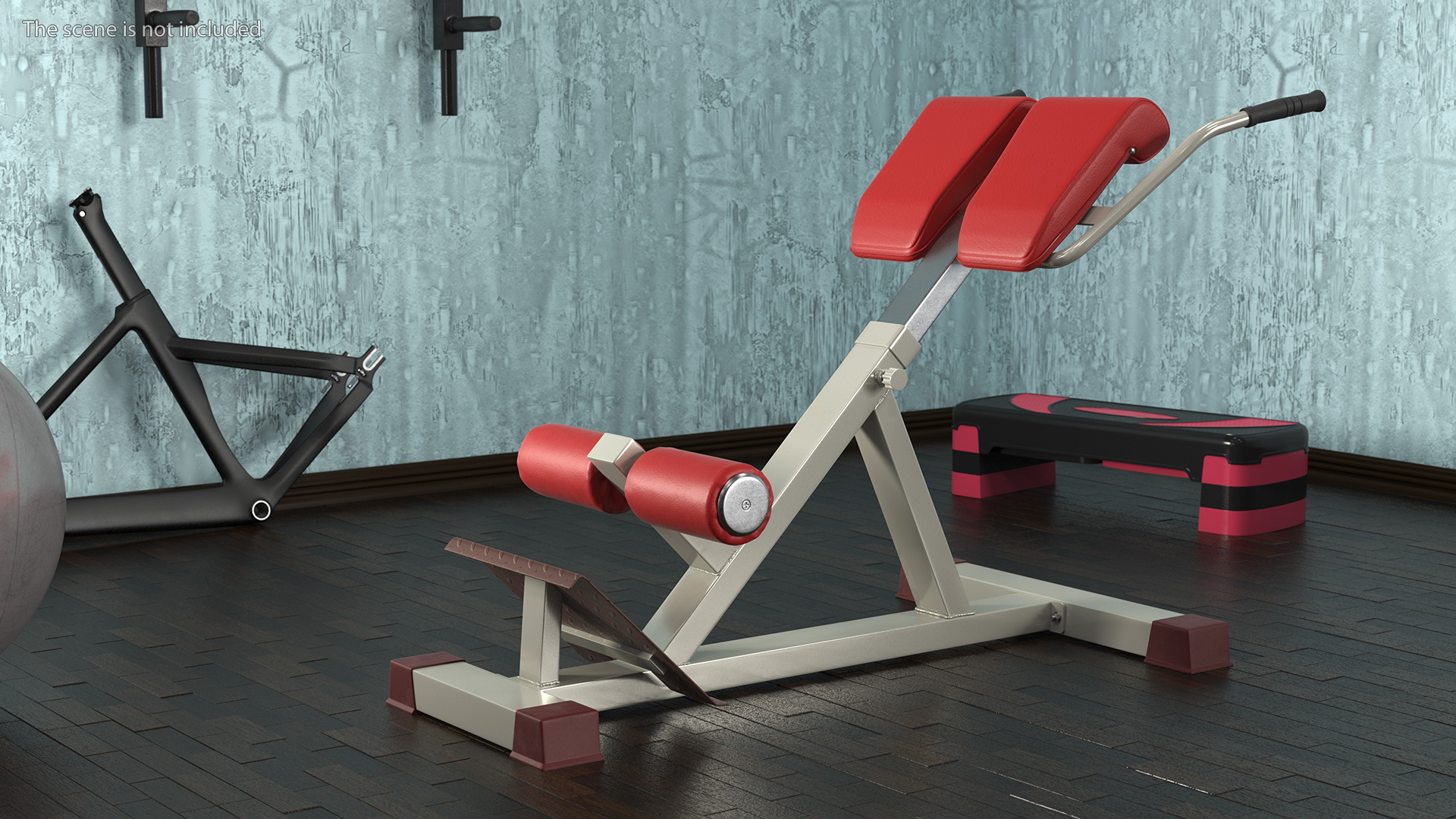 Hyperextension Bench Red 3D model
