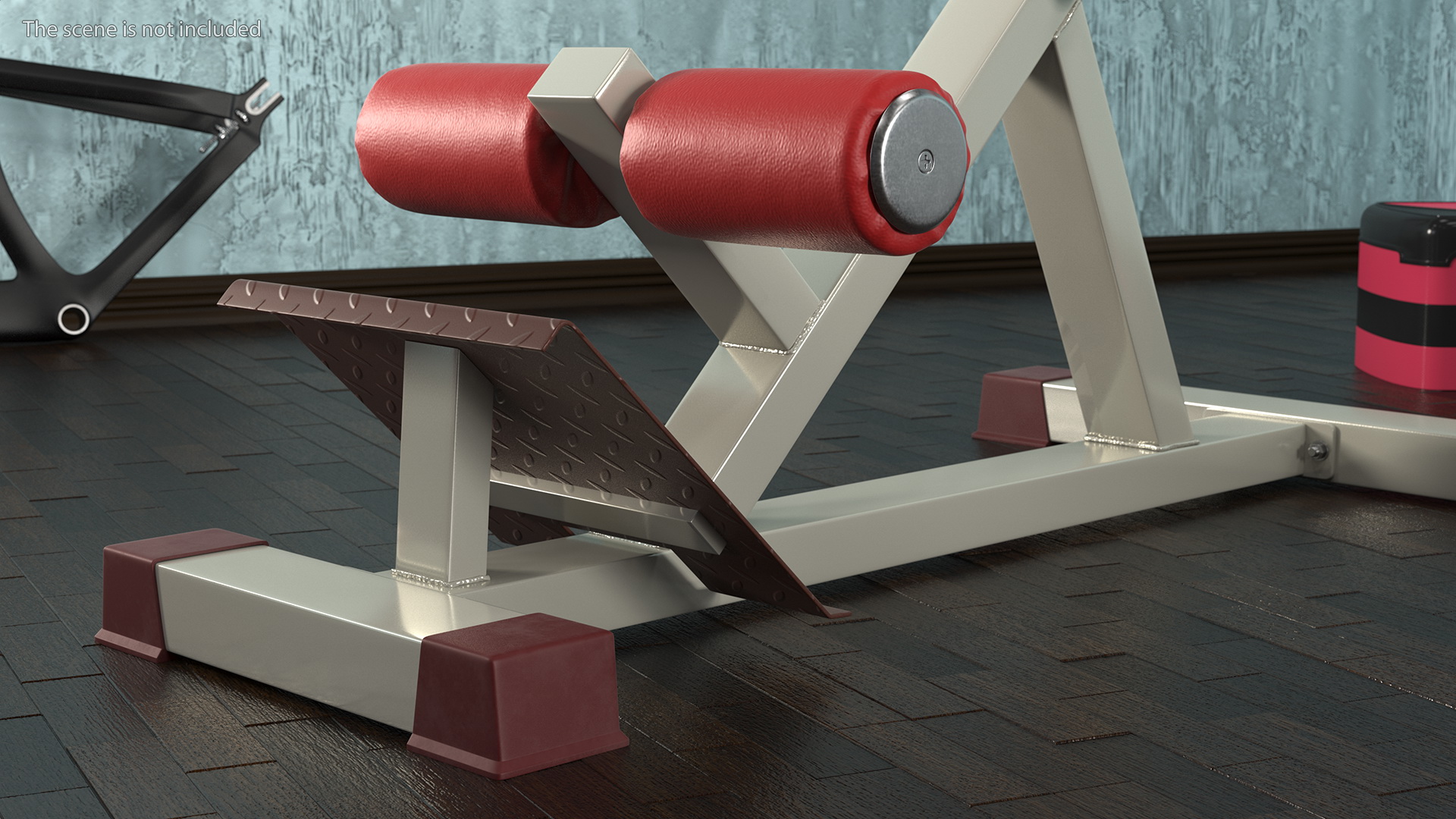 Hyperextension Bench Red 3D model