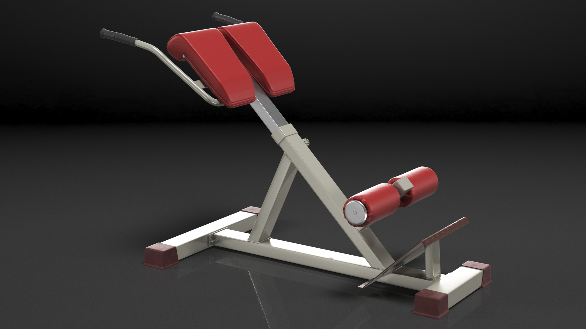 Hyperextension Bench Red 3D model