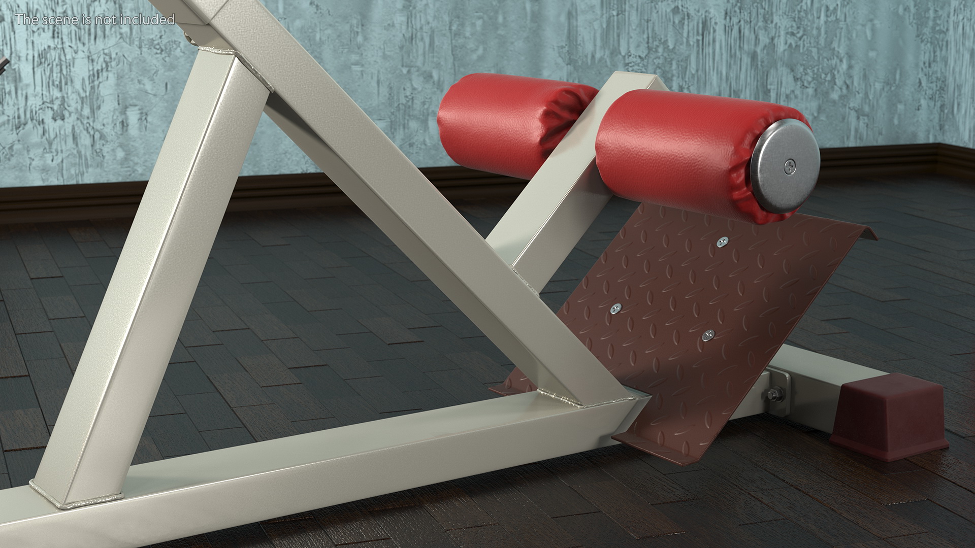 Hyperextension Bench Red 3D model