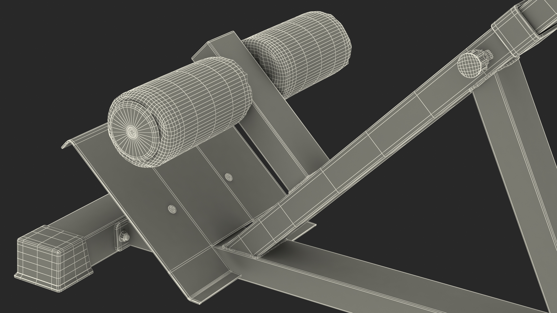 Hyperextension Bench Red 3D model