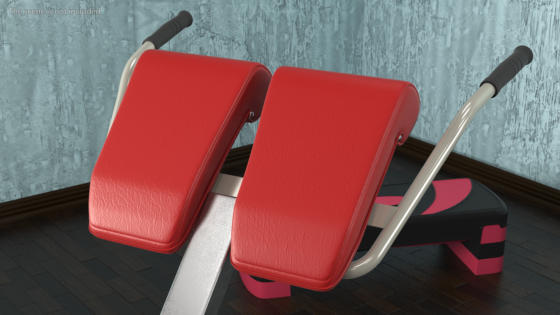 Hyperextension Bench Red 3D model