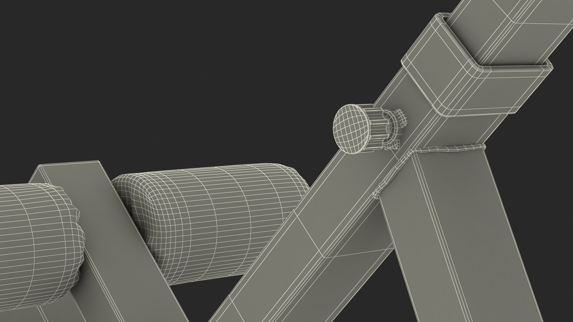 Hyperextension Bench Red 3D model